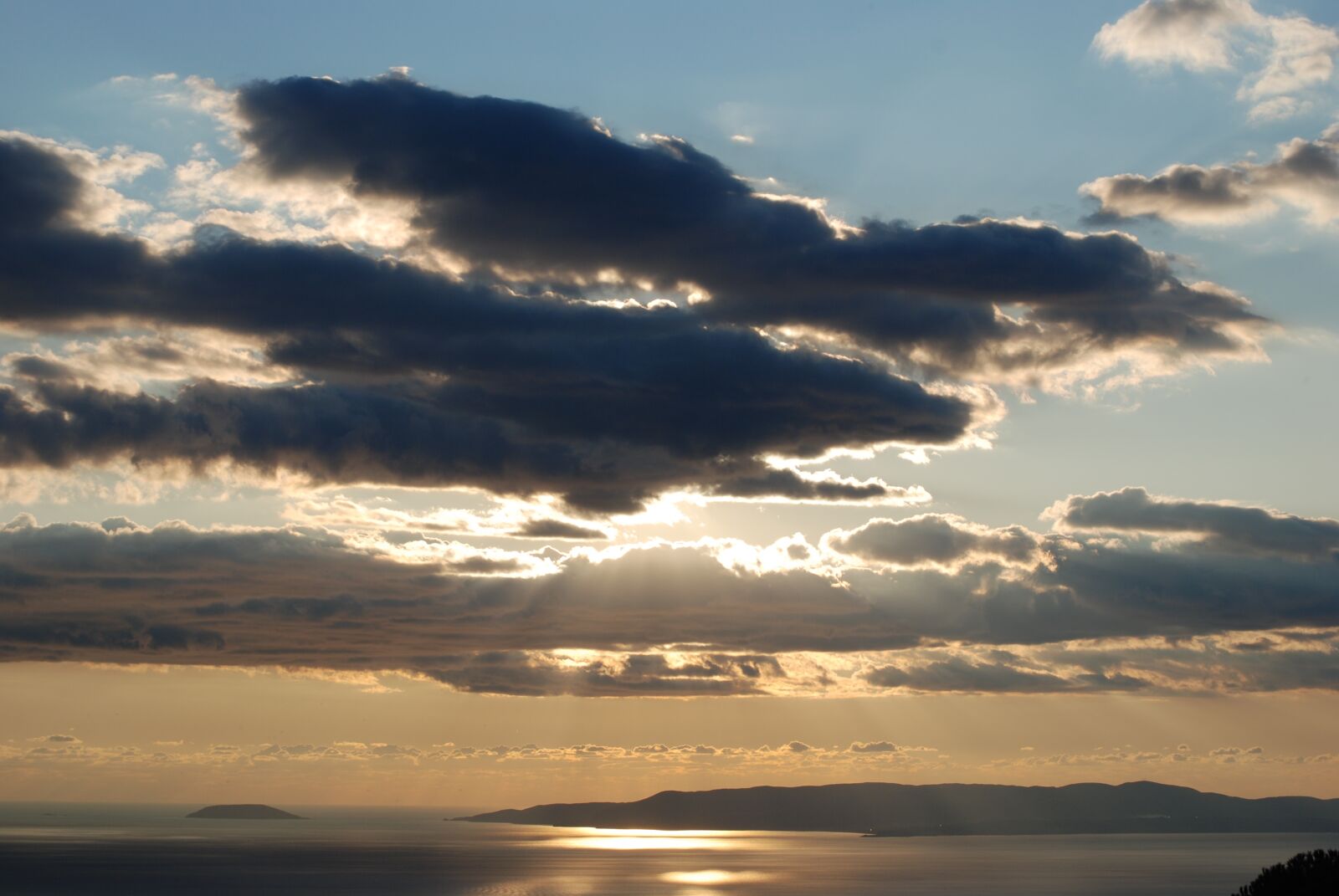 Nikon D80 sample photo. Sunset, sea, clouds photography