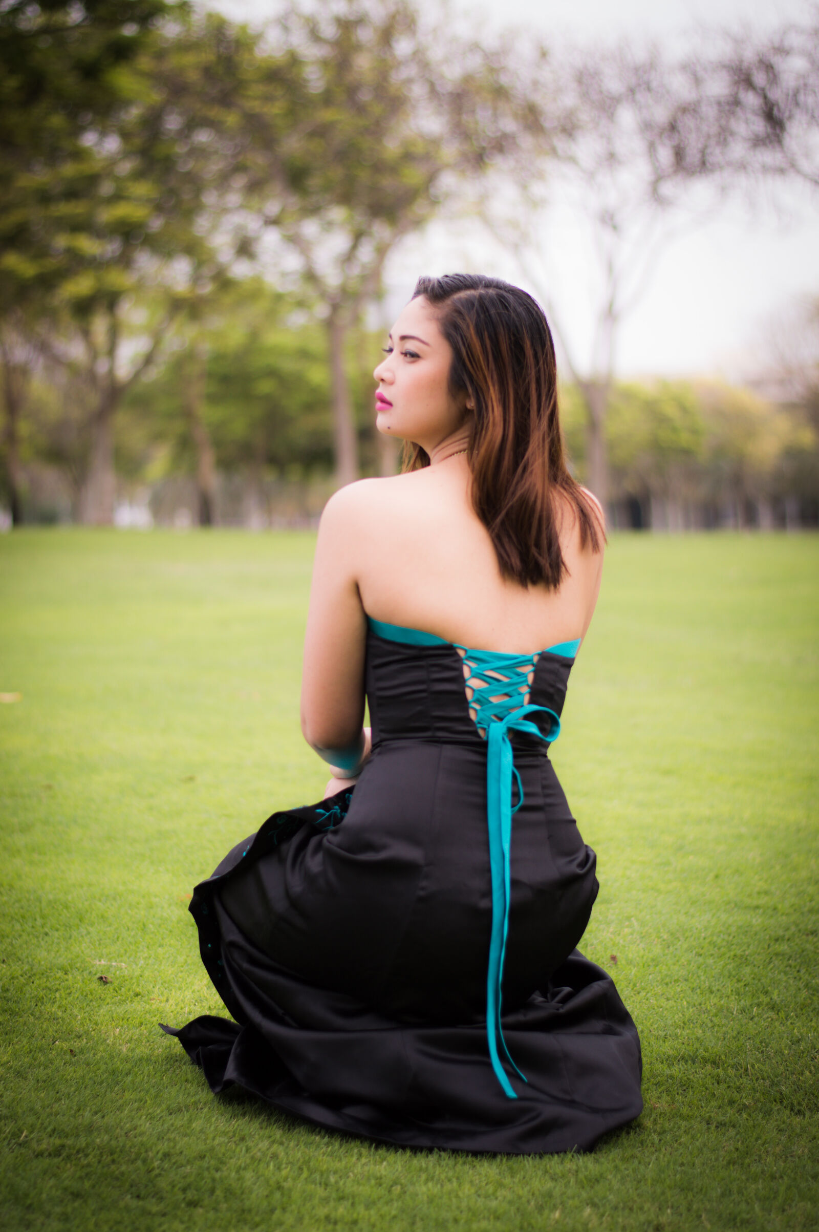 Nikon D3200 + Nikon AF-S Nikkor 50mm F1.8G sample photo. Girl, glamour, gown, parks photography