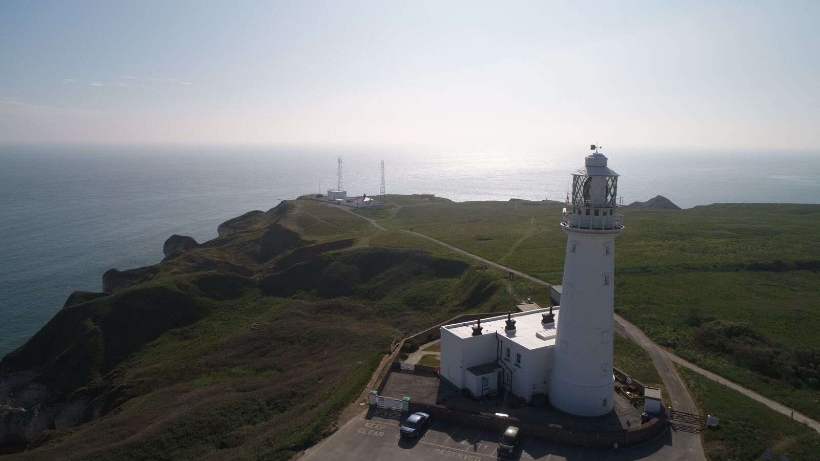 DJI FC6310 sample photo. Drone, lighthouse, sea photography