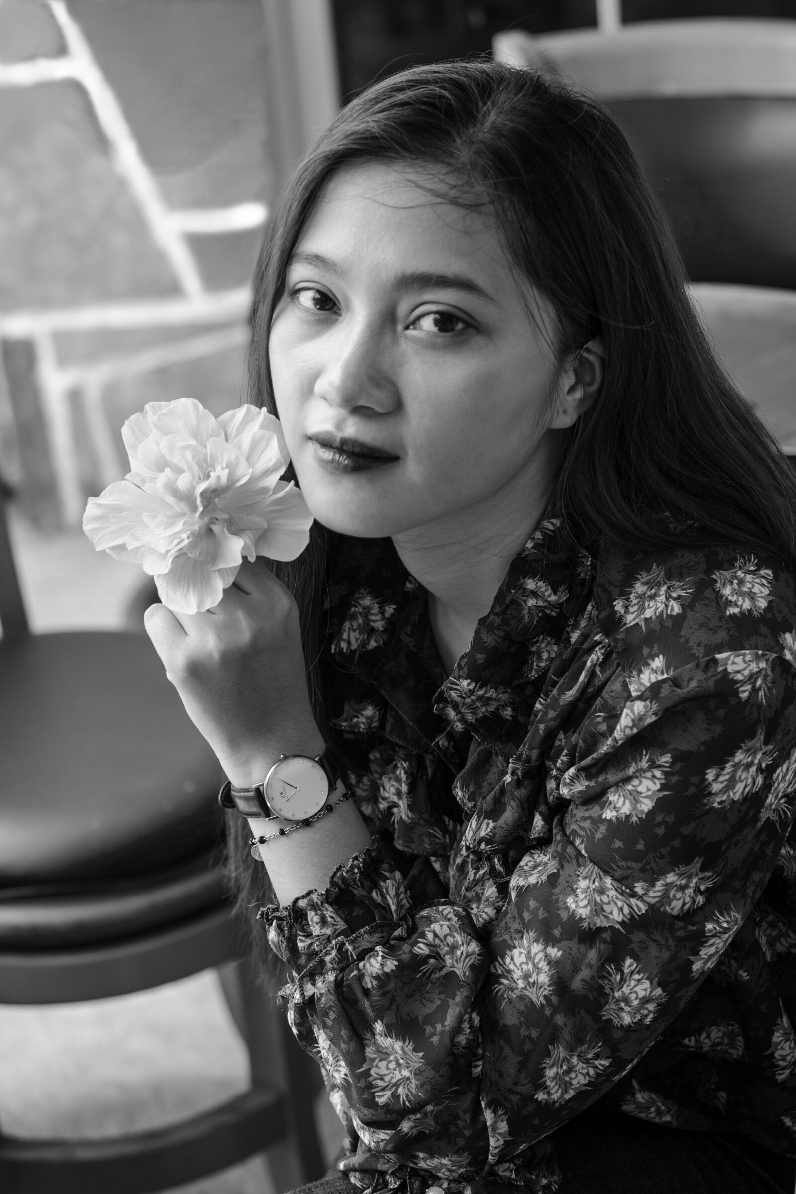 Nikon D3300 sample photo. Girl, black-white photograph photography