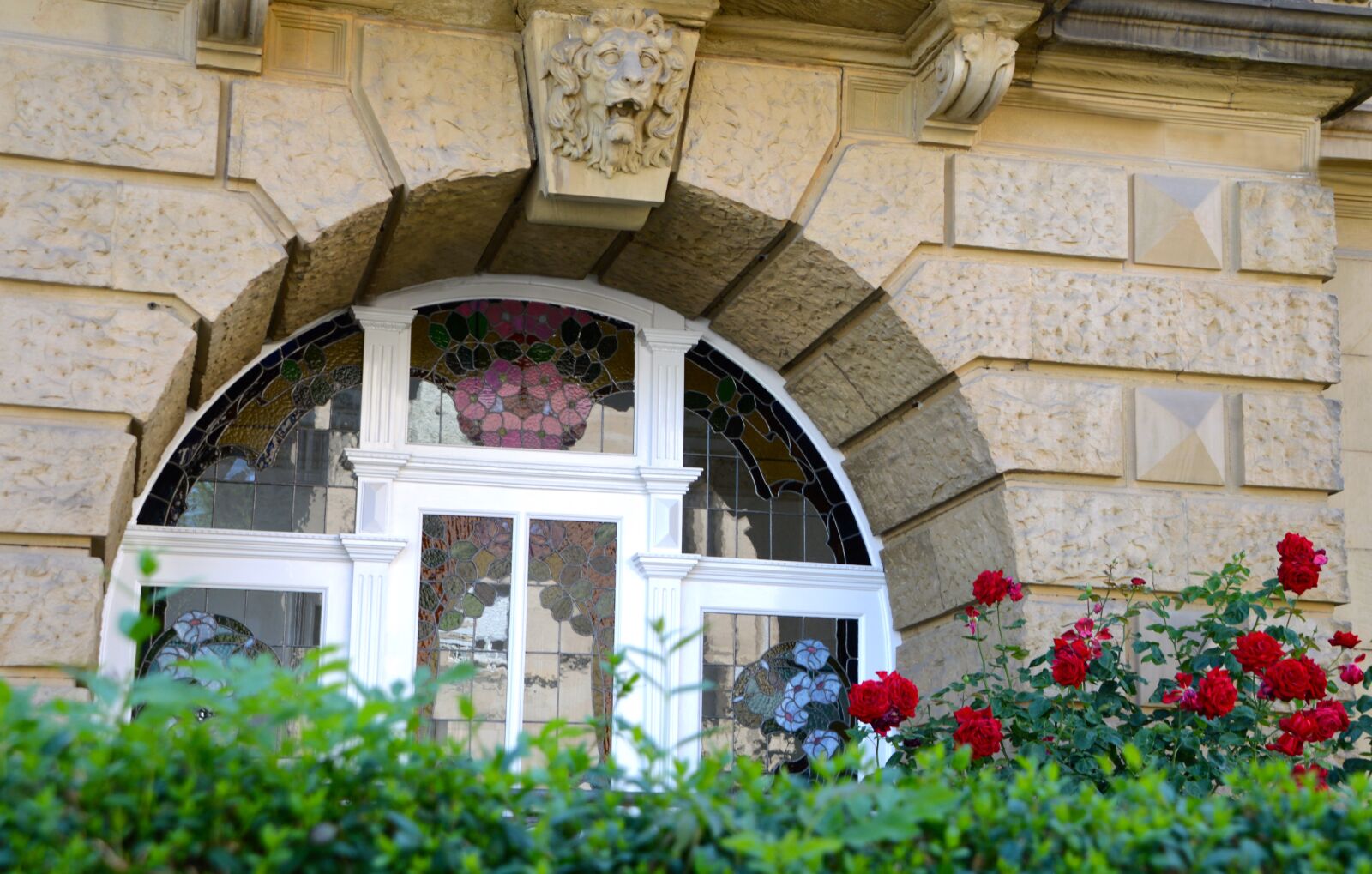 Nikon D3200 sample photo. Flowers, window, art nouveau photography