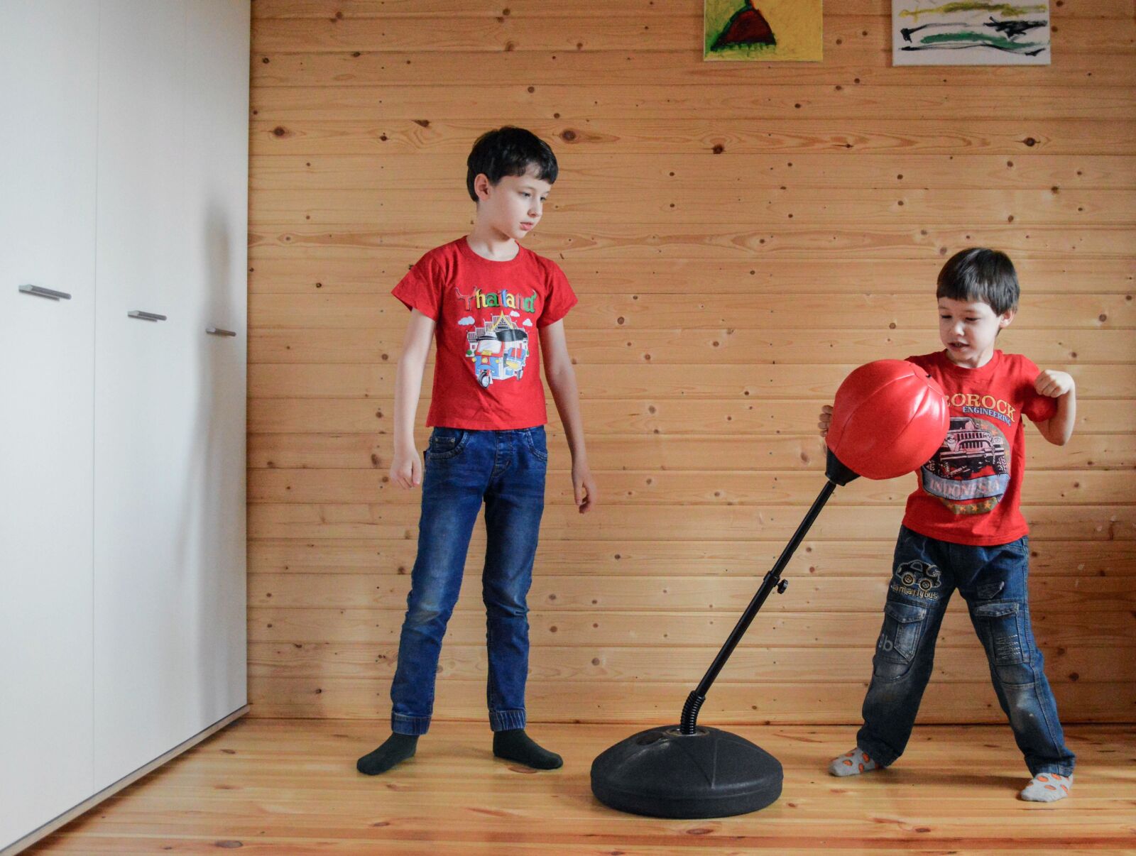 Nikon D3200 sample photo. To box, kids, fight photography