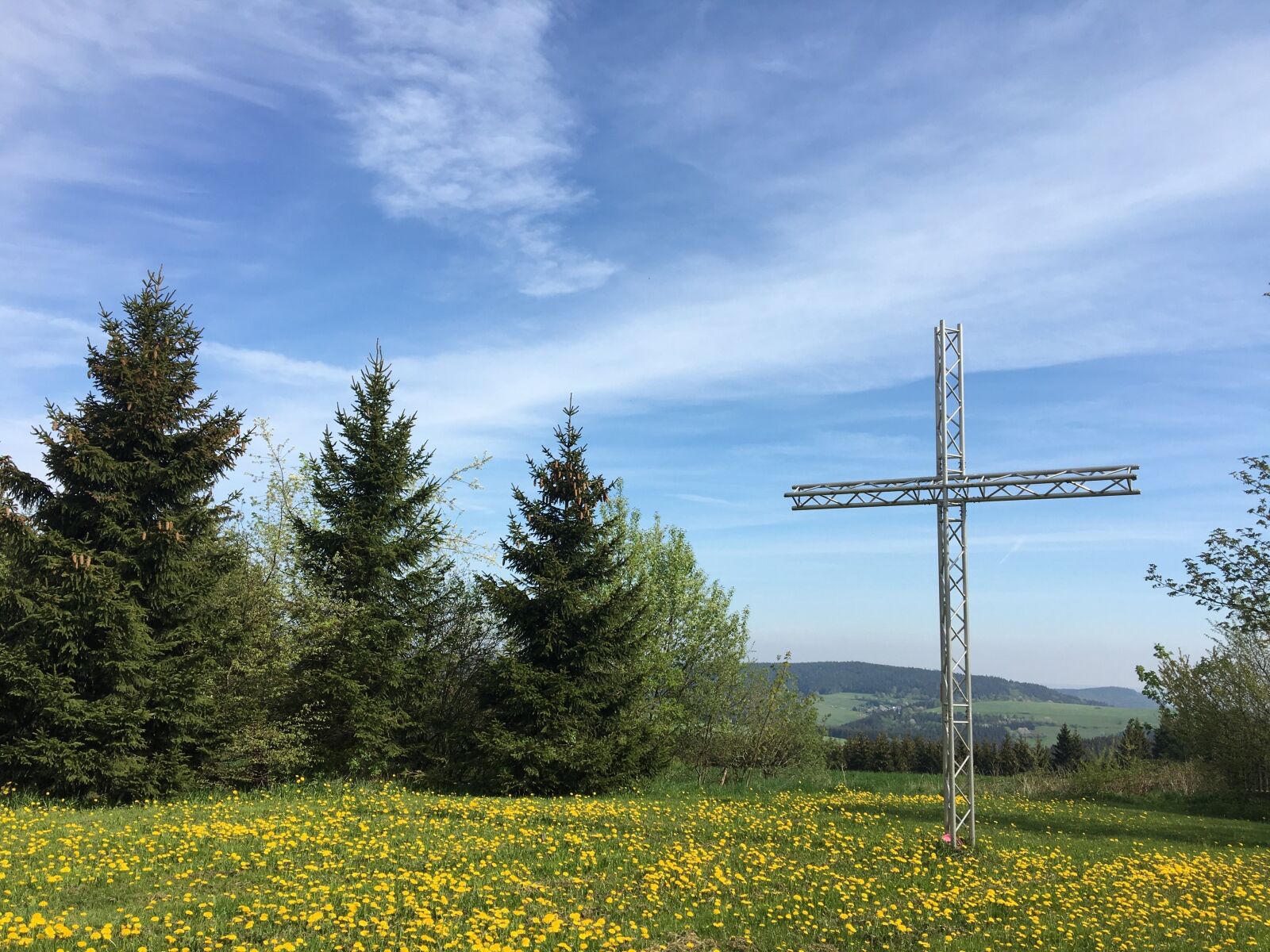 Apple iPhone 6s sample photo. Cross, forest, ymca photography