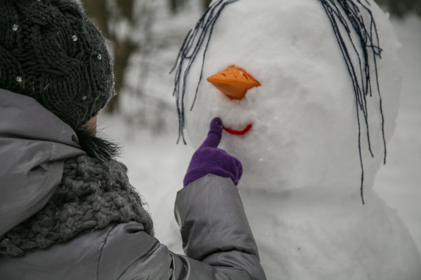 Canon EOS 5D sample photo. Snow, forest, snowman photography