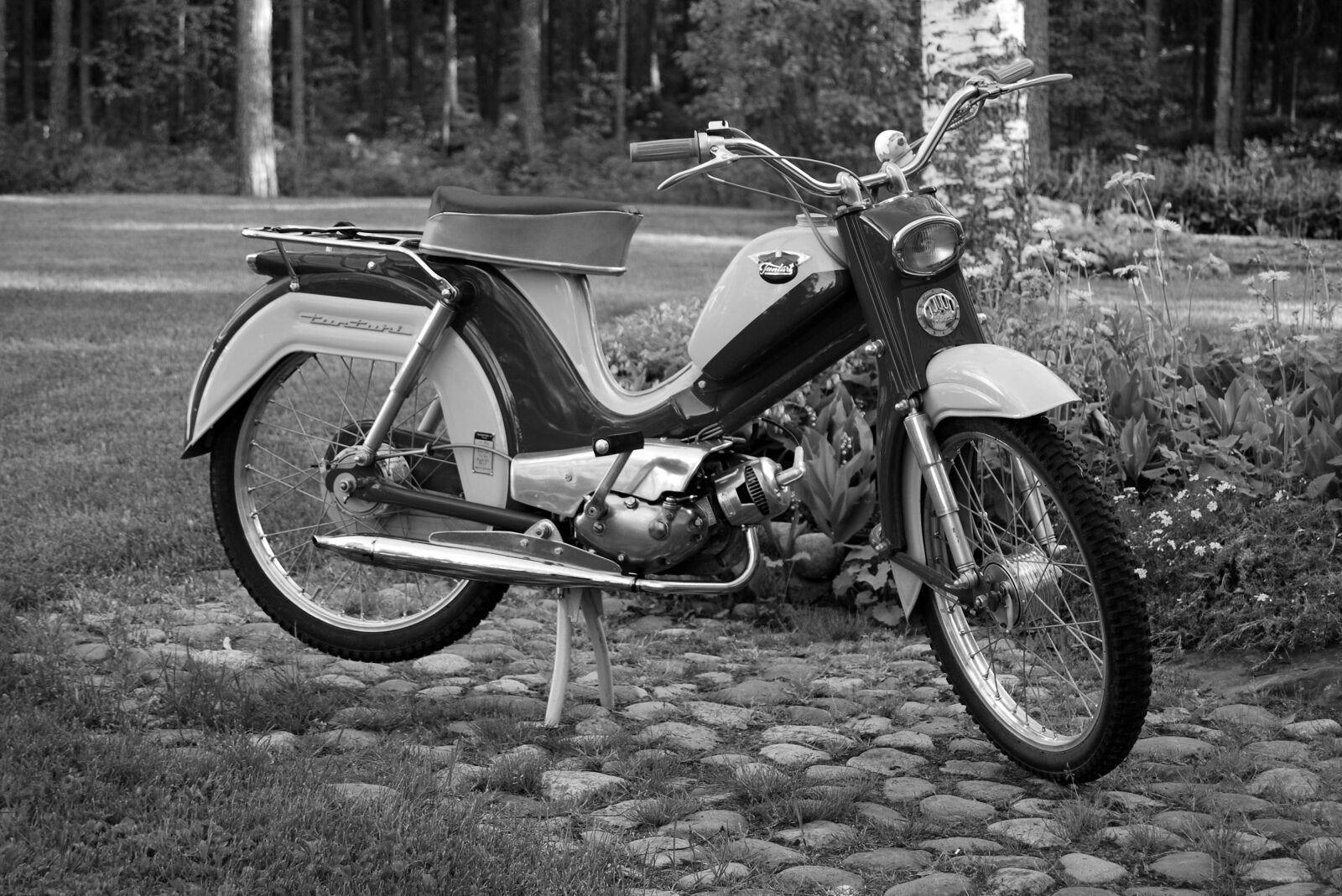 Nikon D40X sample photo. Moped, fell, old photography