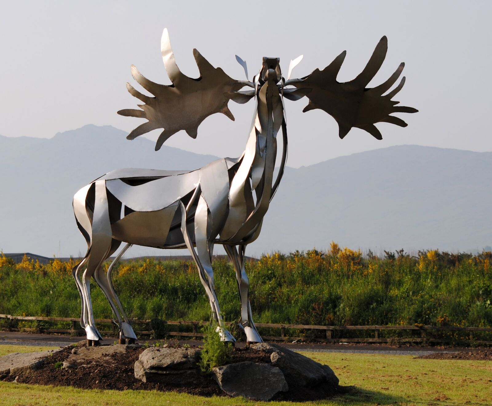 Nikon D3000 sample photo. Giant irish deer, metal photography