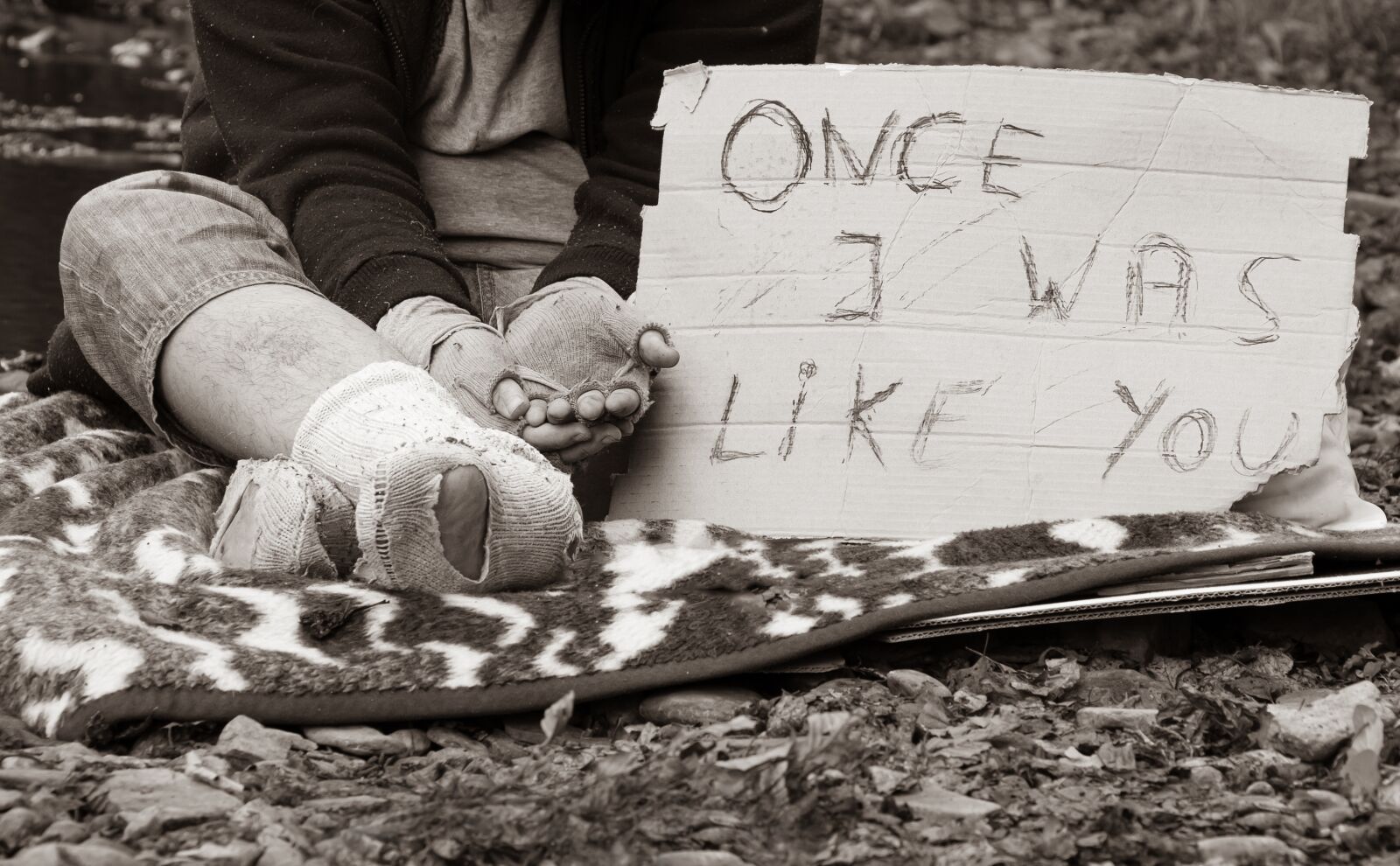 Canon EOS R sample photo. Homeless man, beggars, poverty photography