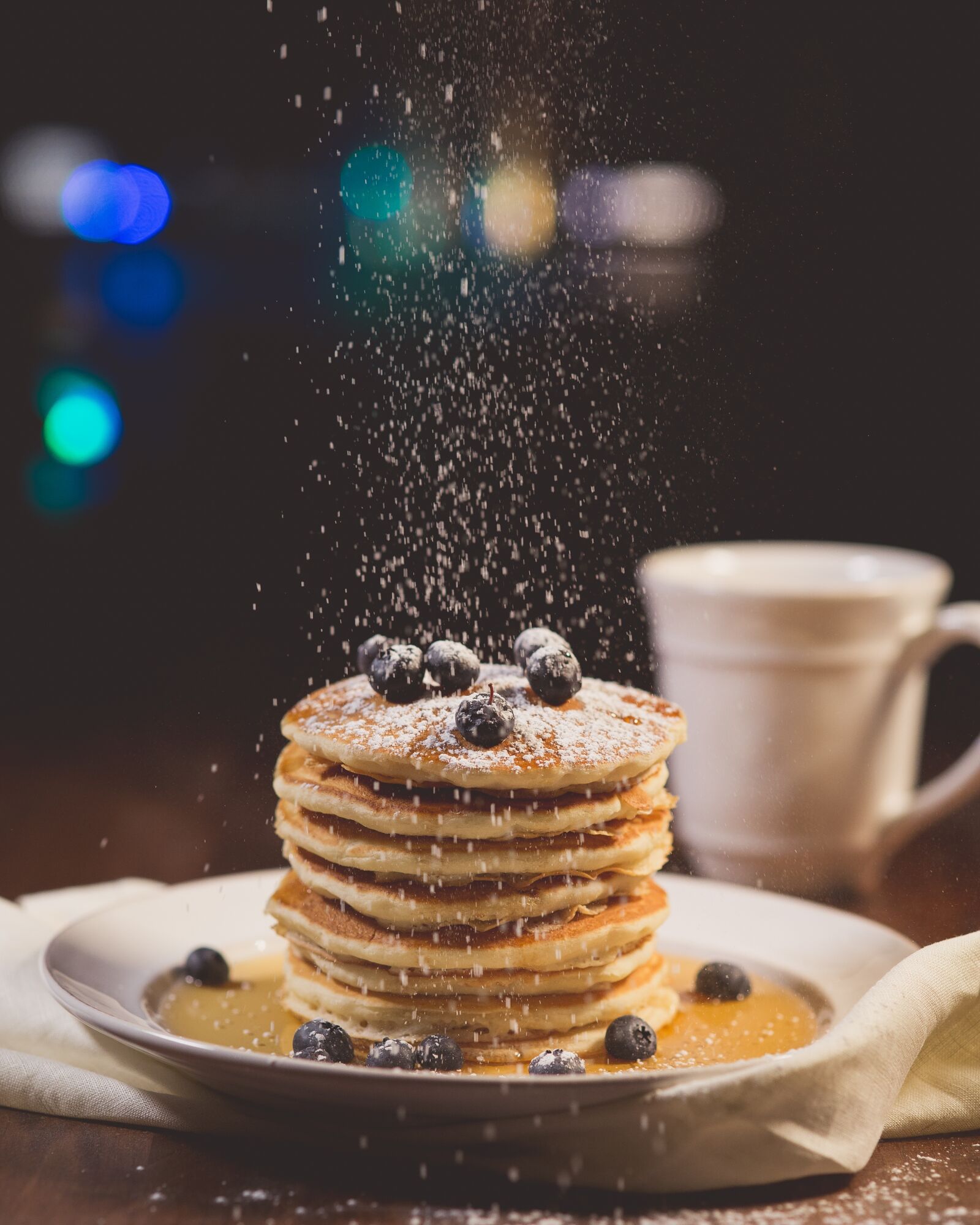 Canon EOS 5D Mark III sample photo. Blueberries, breakfast, pancakes photography