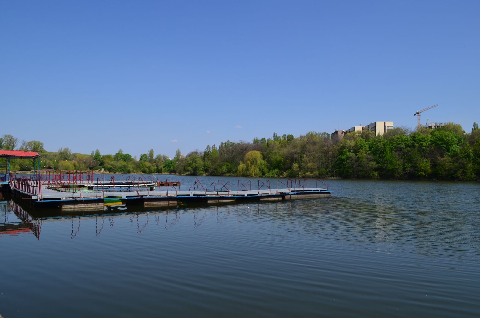 Nikon D5100 sample photo. Pond, boat station, background photography