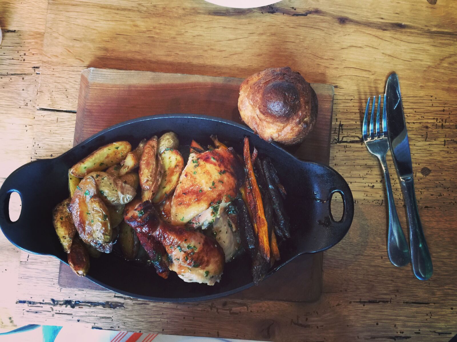 iPhone 6 Plus back camera 4.15mm f/2.2 sample photo. Chicken, dinner, food, roasted photography