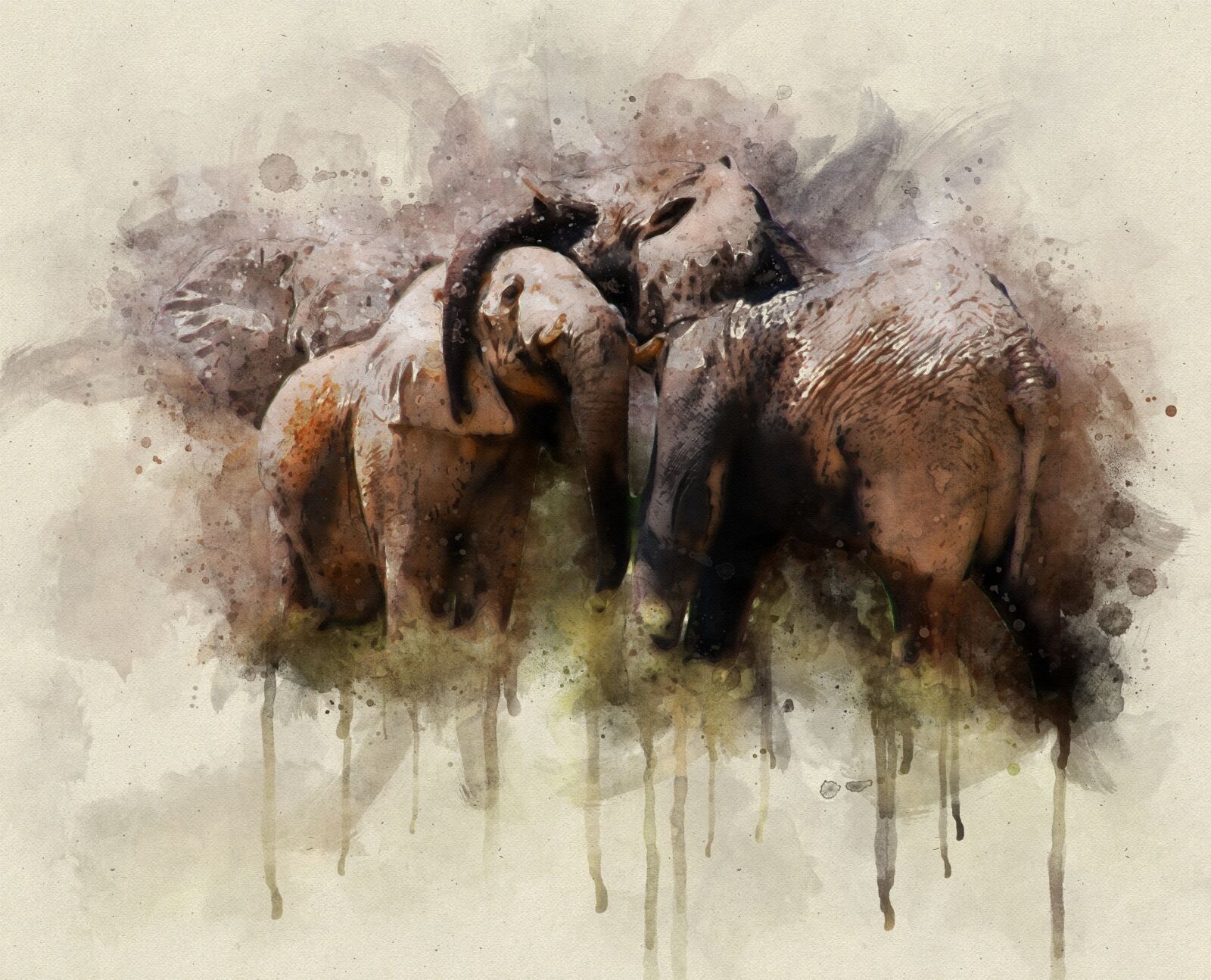 Nikon D80 sample photo. Elephant, painting, nature photography