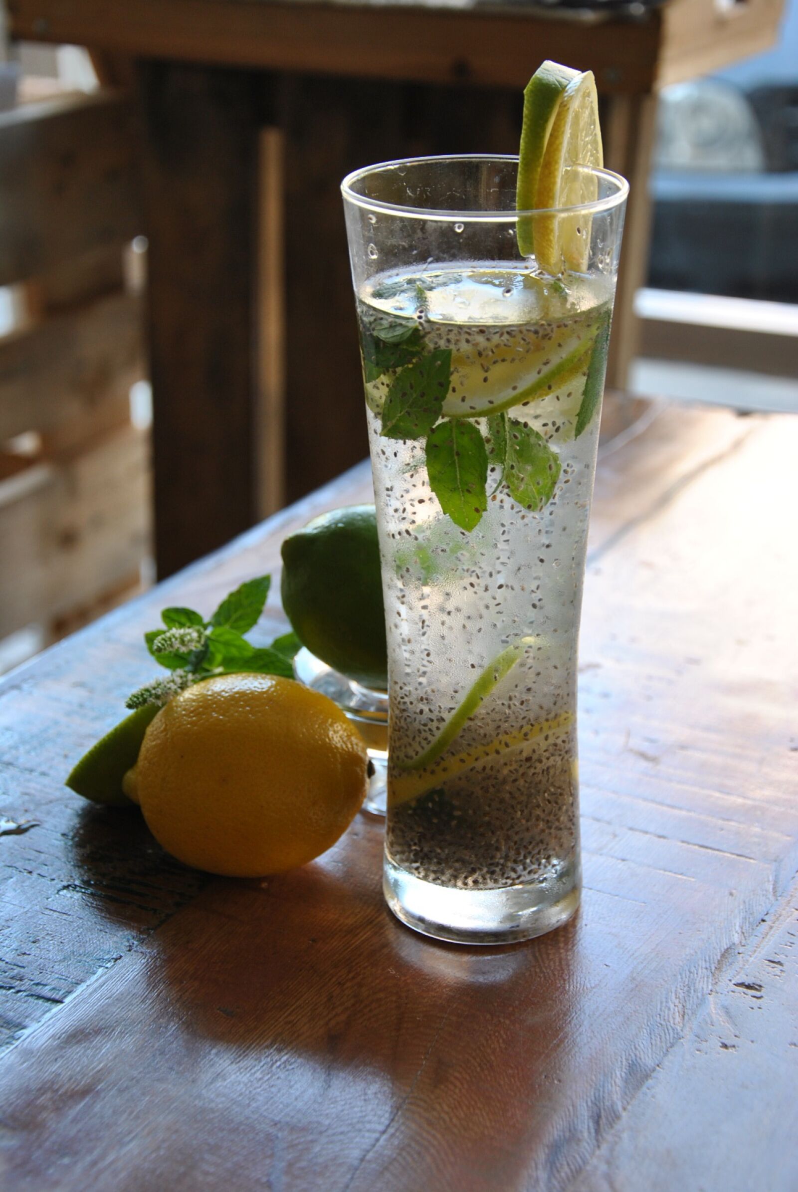 Nikon D3000 sample photo. Chia lemonade, lemonade chia photography