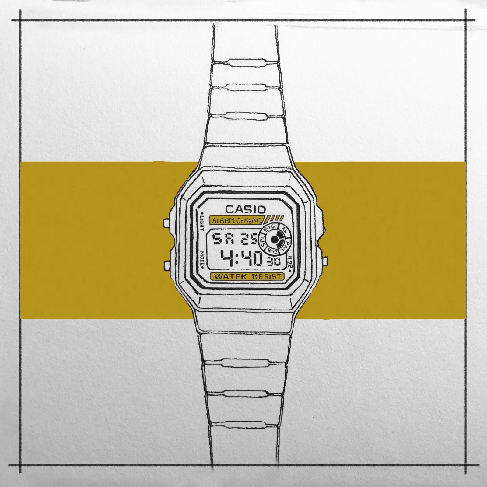 Apple iPhone 7 sample photo. Casio f94w, sketch, watch photography