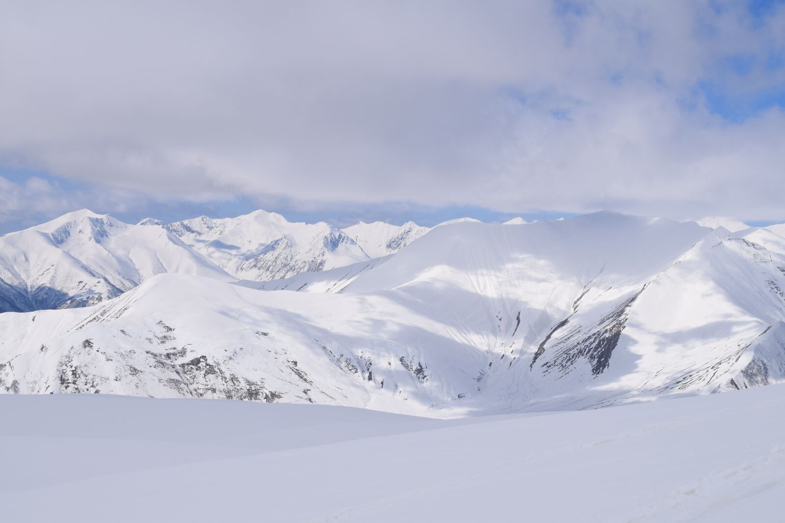 Nikon D3300 sample photo. Mountain, snow, clouds photography