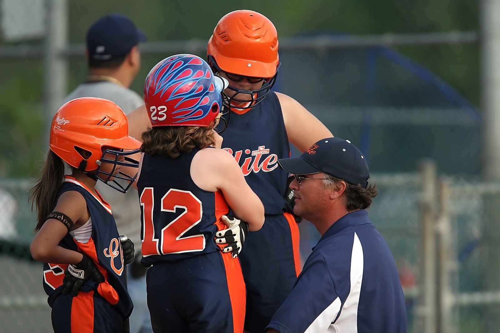 Canon EOS 20D sample photo. Softball, team, coach photography
