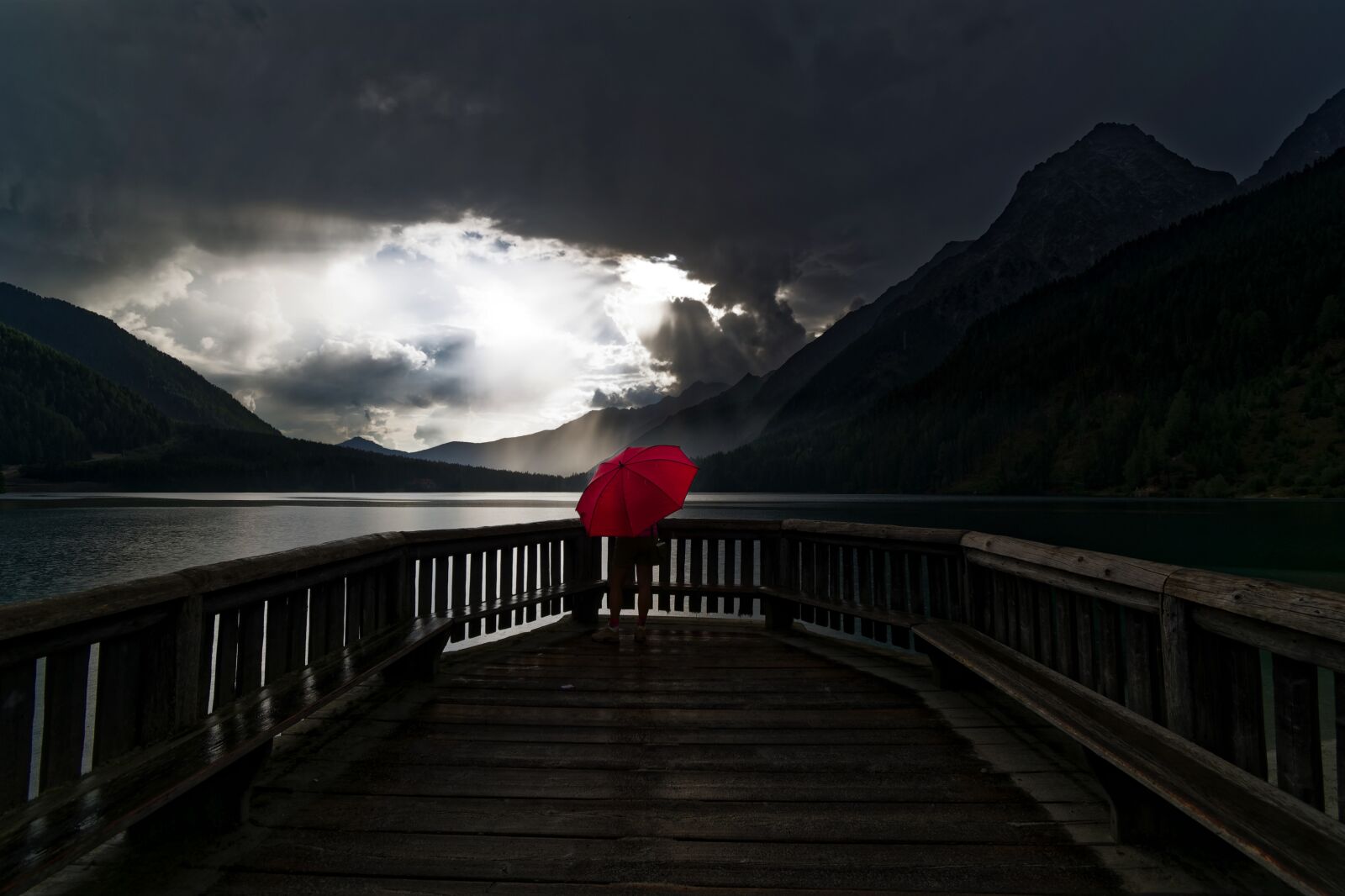 Nikon D5300 sample photo. Lake, anterselva, silhouette photography
