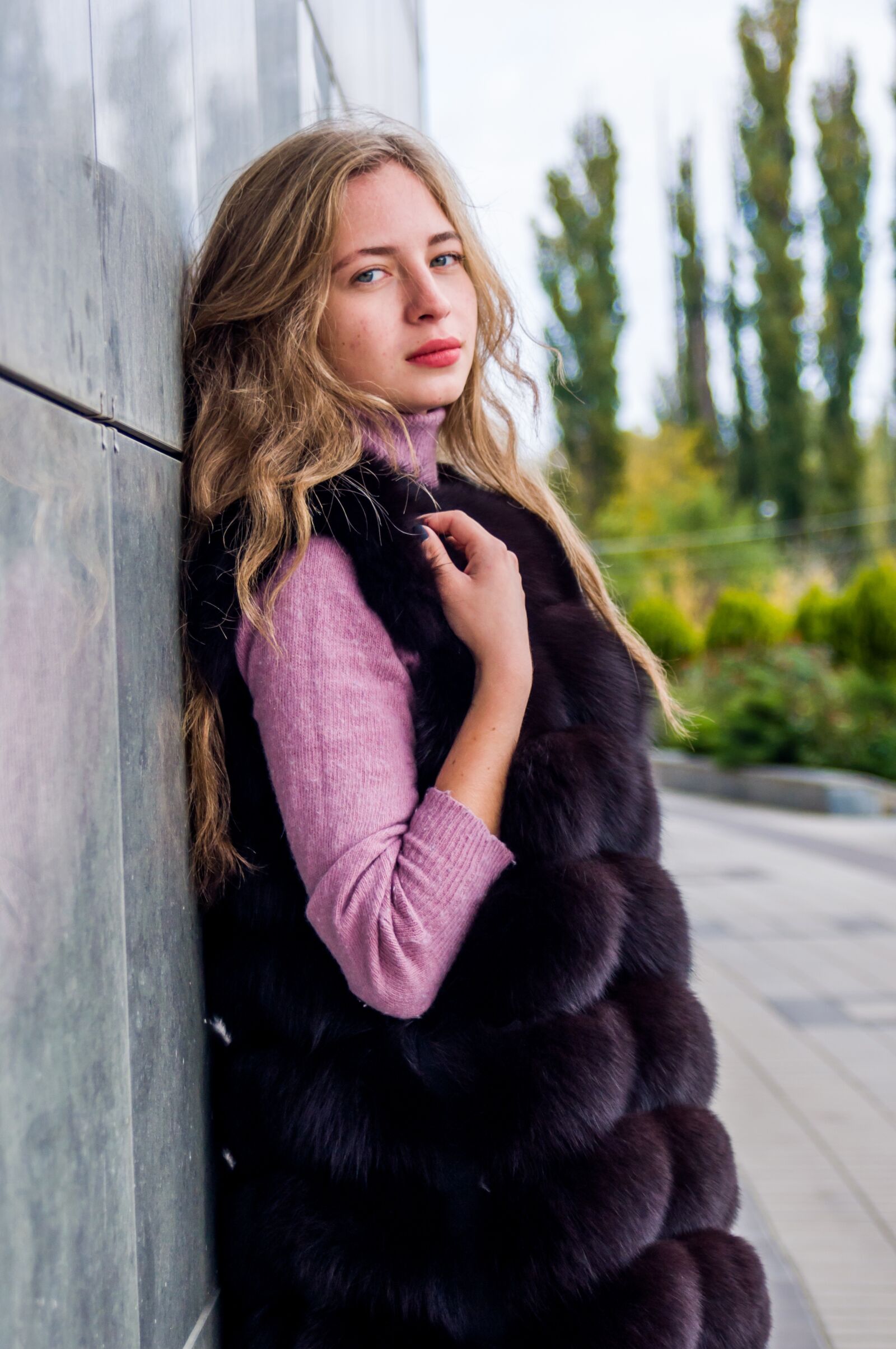 Nikon D90 sample photo. Girl, model, vest photography