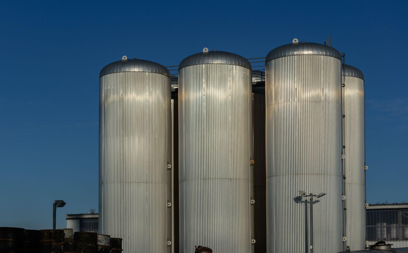 Nikon D800 sample photo. Silo, tanks, blue sky photography
