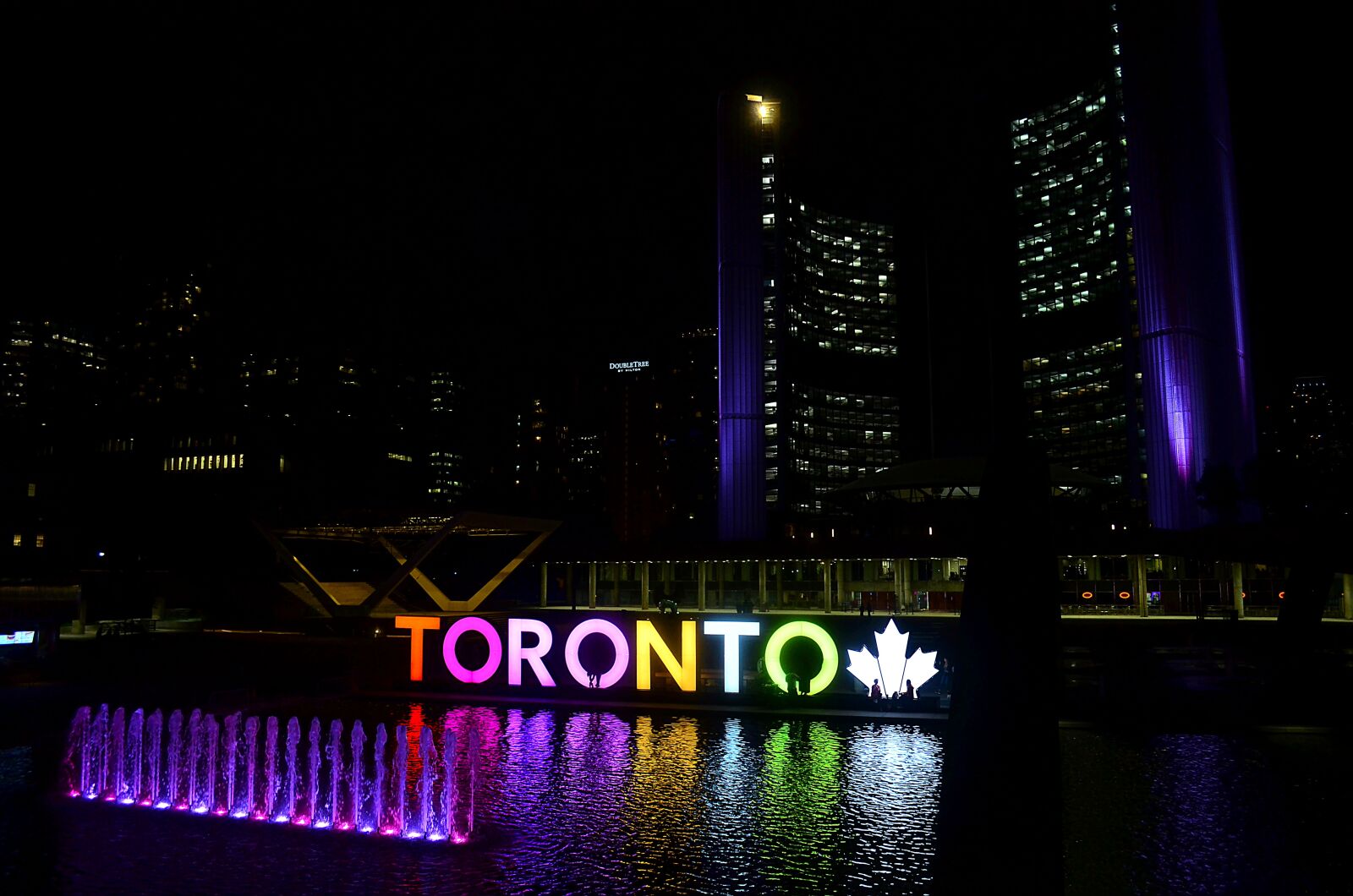 Nikon D5100 sample photo. Toronto, night, reflection photography