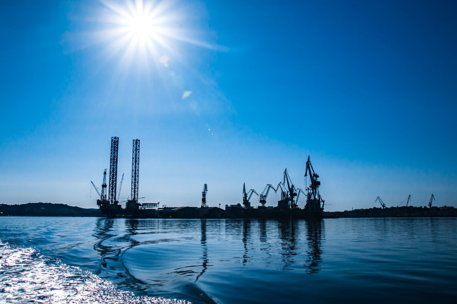 Nikon D3200 sample photo. Sea, shipyard, blue photography