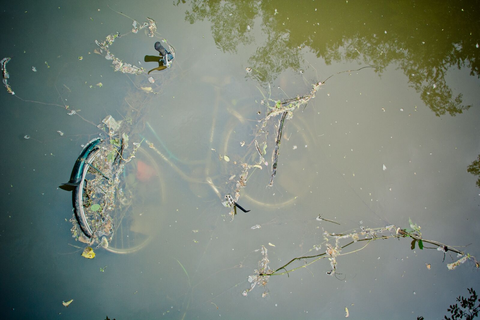 Nikon D7100 sample photo. Bike, river, absorbed photography
