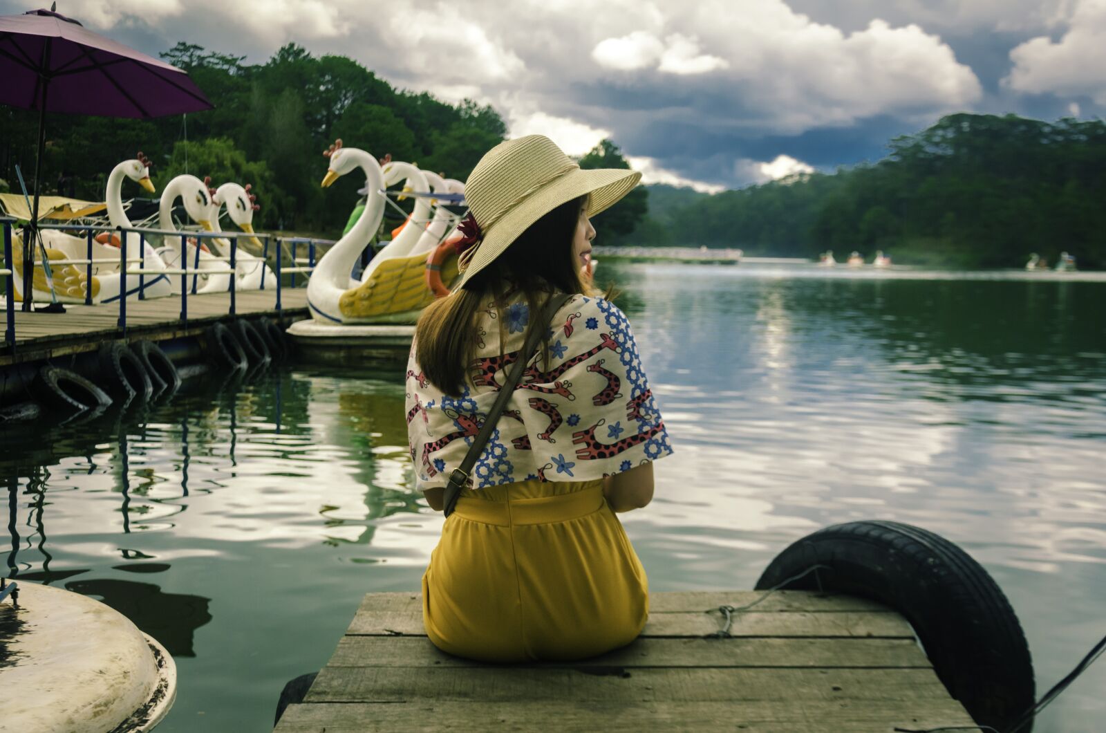 Nikon D5100 sample photo. Girl, lake, women photography