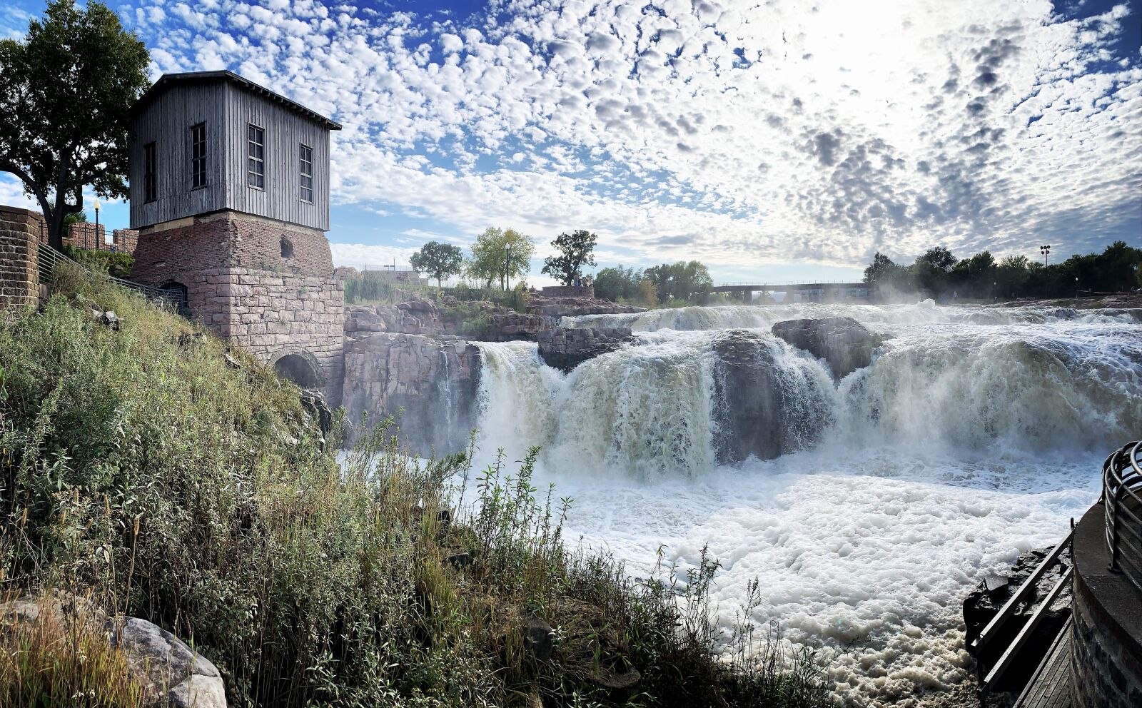 Apple iPhone XR sample photo. Grand rapids, waterfalls, cloudscape photography