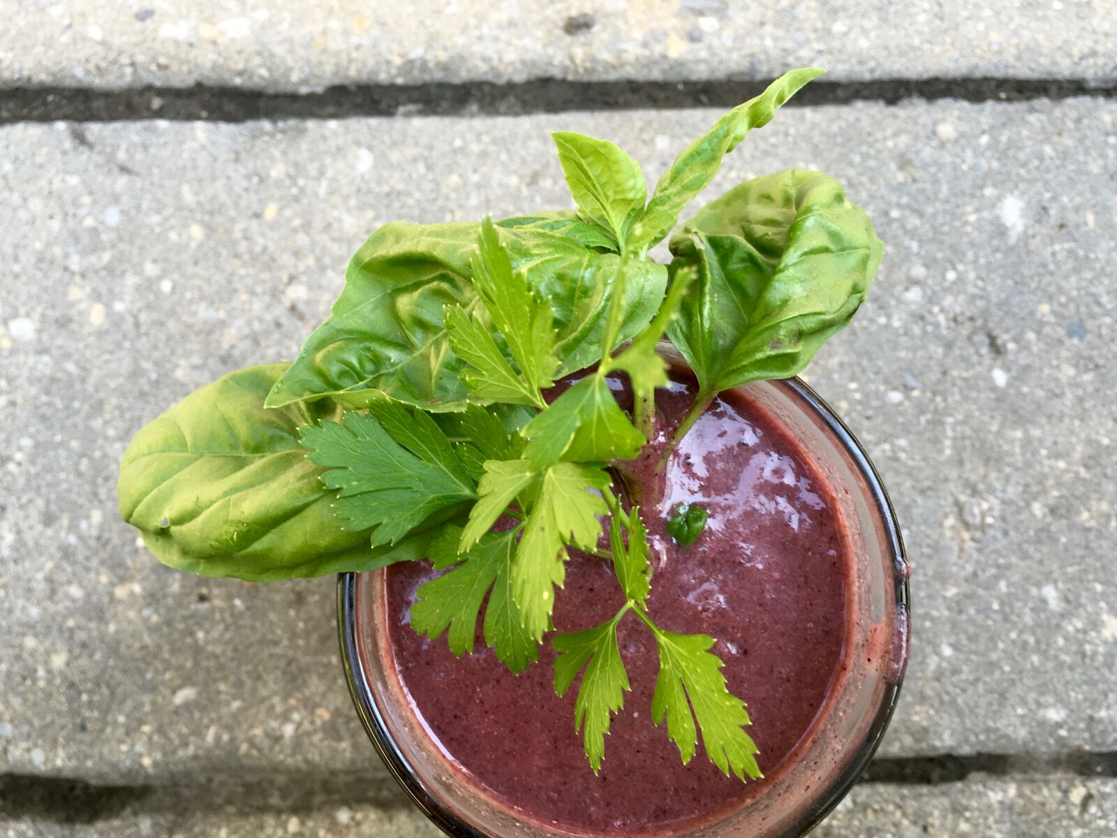 Apple iPhone 6s sample photo. Basil, purple, smoothie, smoothie photography