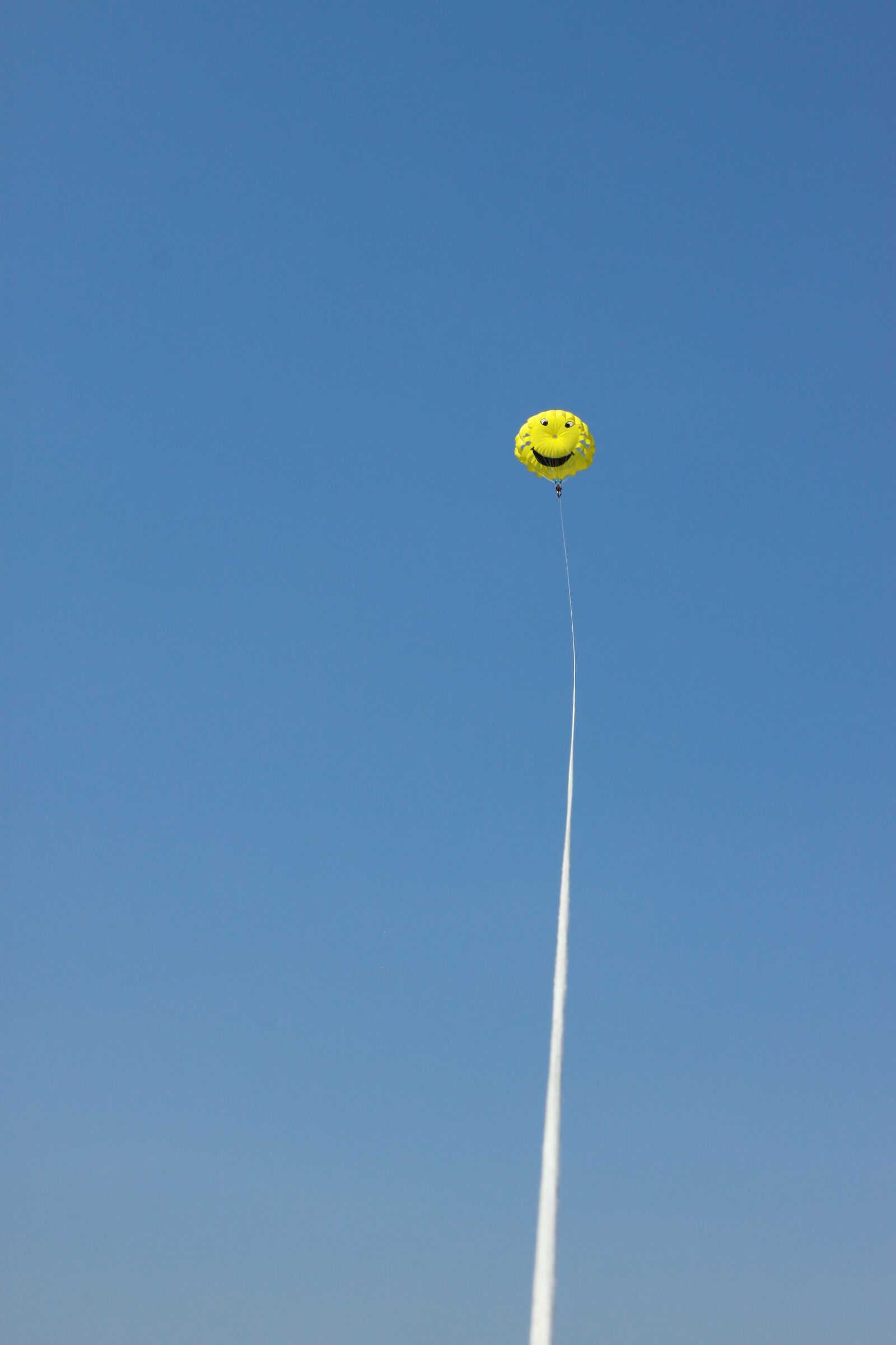 Canon EOS 50D sample photo. Parachute, yellow, fly photography
