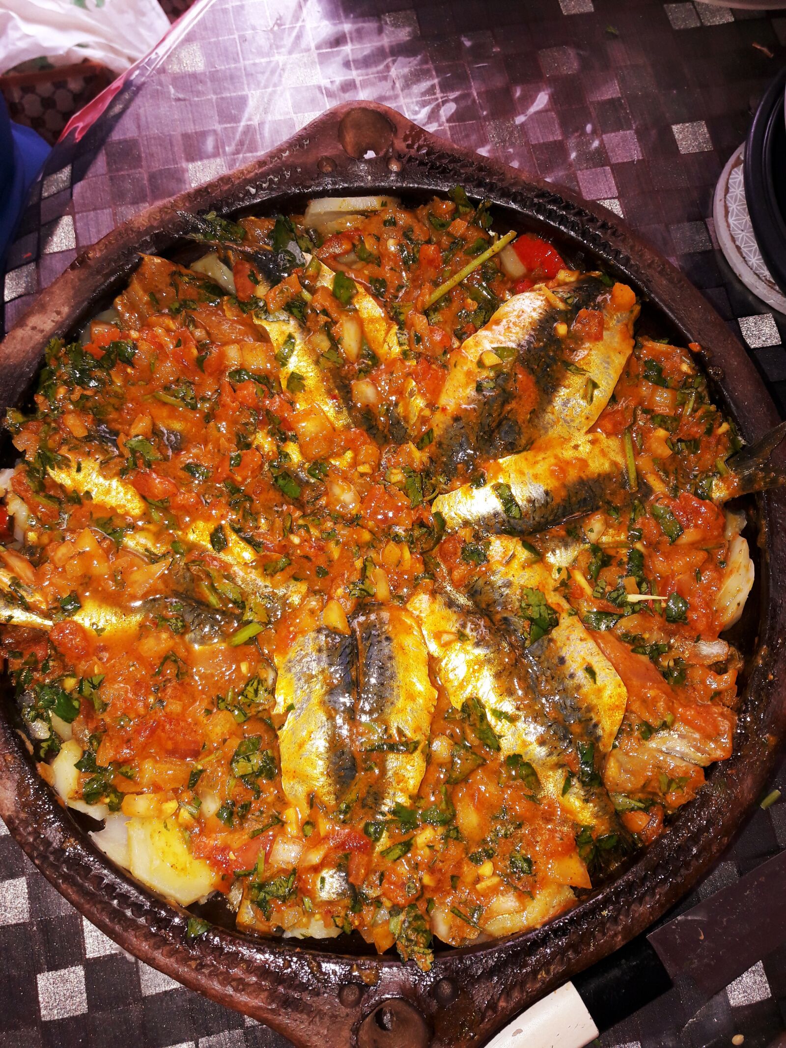 Samsung Galaxy A30 sample photo. Moroccan, tajine, sardine photography