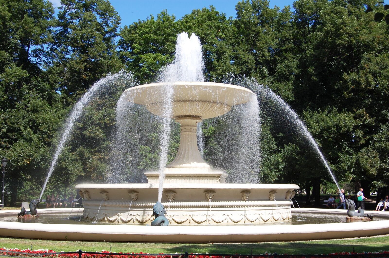 Nikon D40 sample photo. Warsaw, park saski, fountain photography