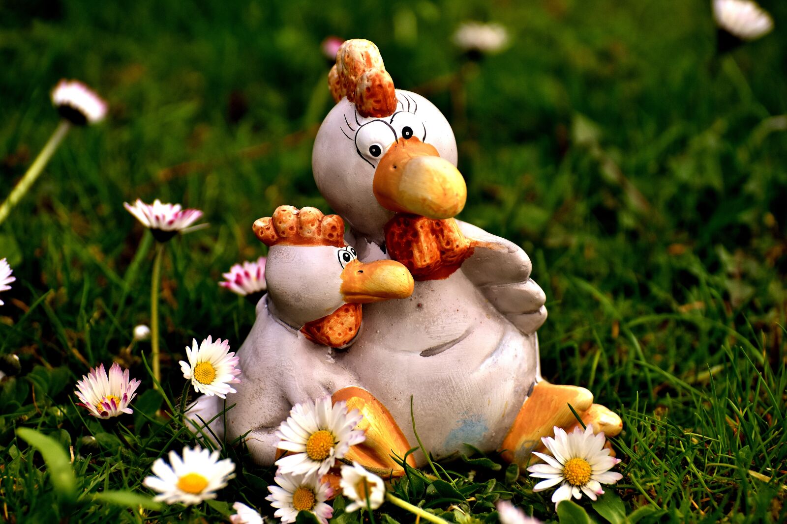 Nikon D7200 sample photo. Chickens, figure, ceramic photography