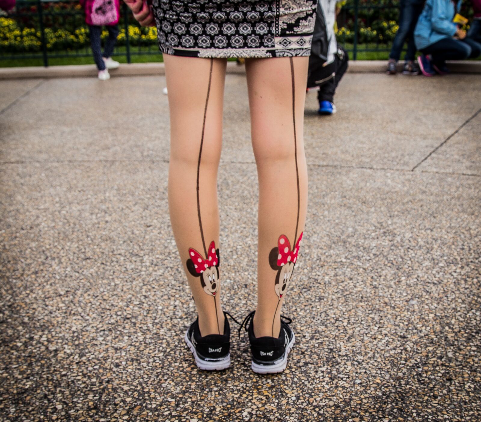 Canon EF 24-105mm F4L IS USM sample photo. Mickey, minnie, legs photography
