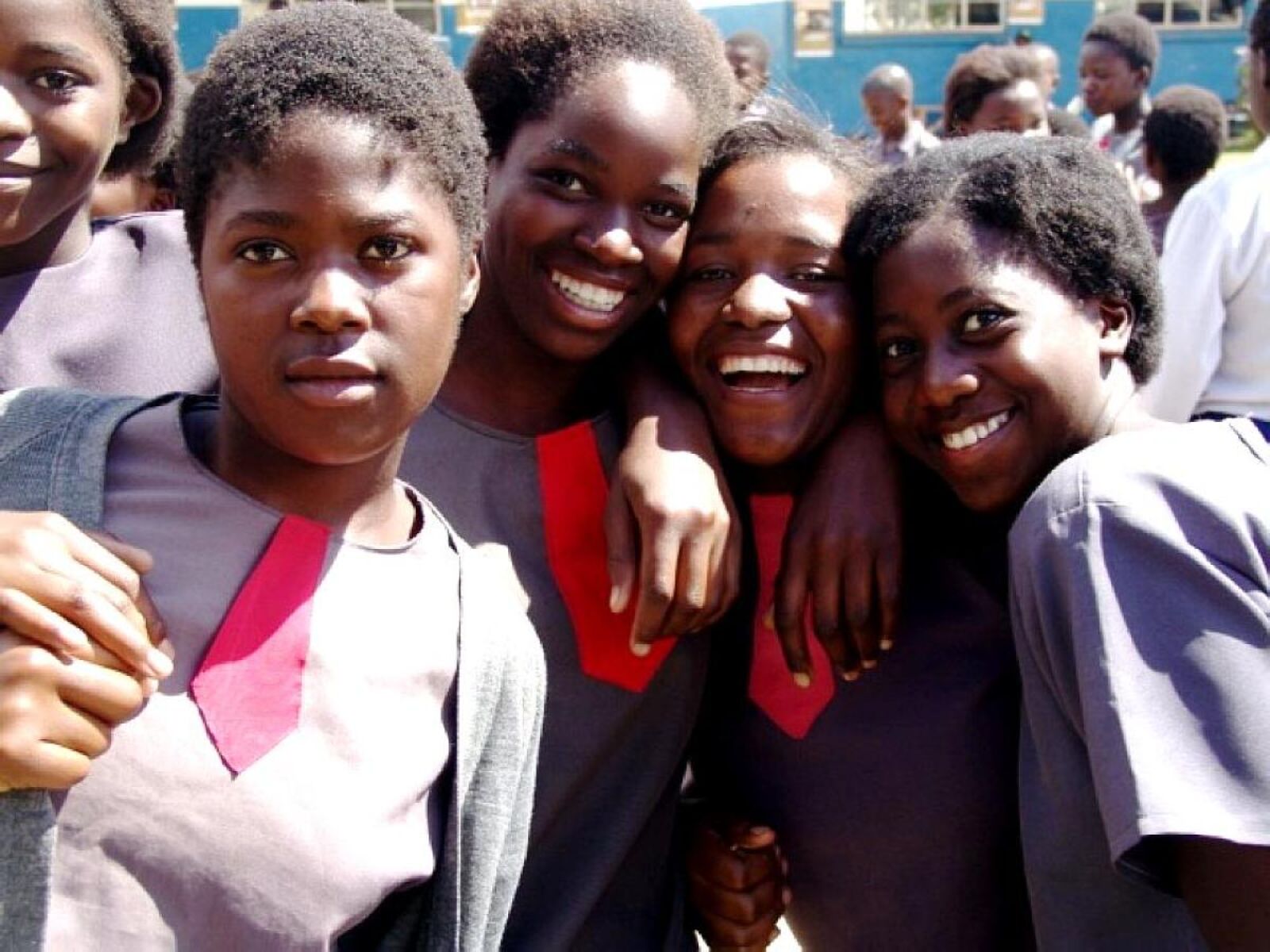 Sony DSC-F828 sample photo. Portraits, zambia, school girls photography