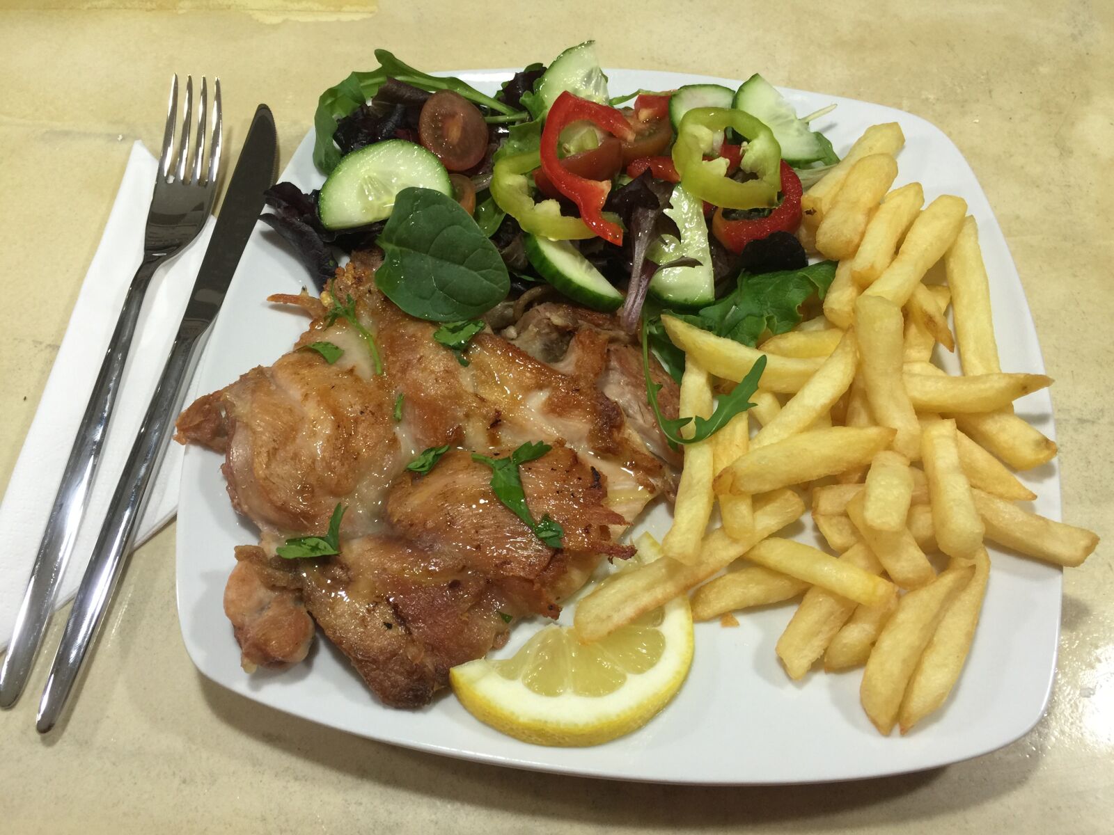 iPhone 6 Plus back camera 4.15mm f/2.2 sample photo. Chicken, food, dish photography