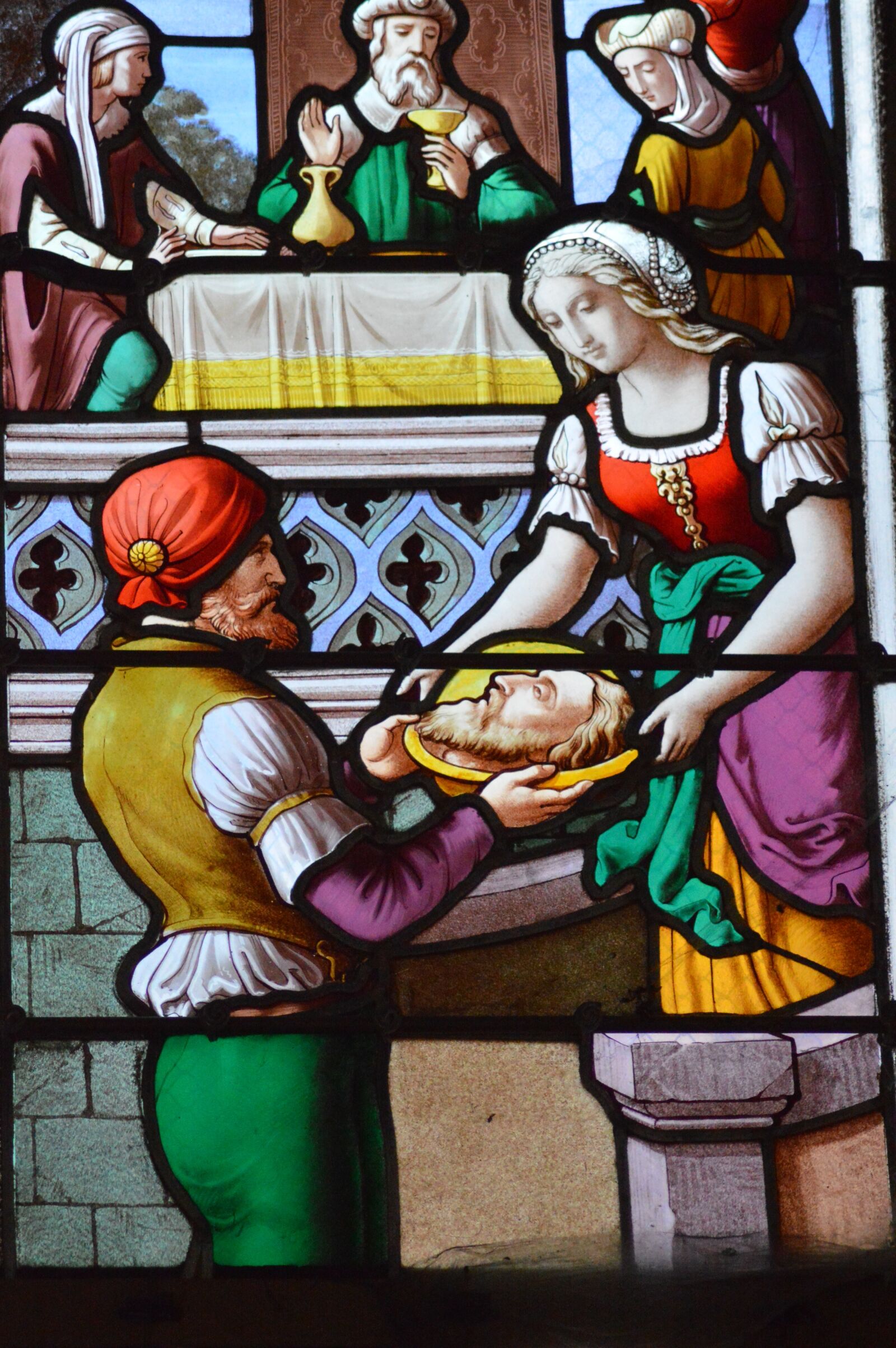 Nikon D3200 sample photo. Stained glass, woman, head photography