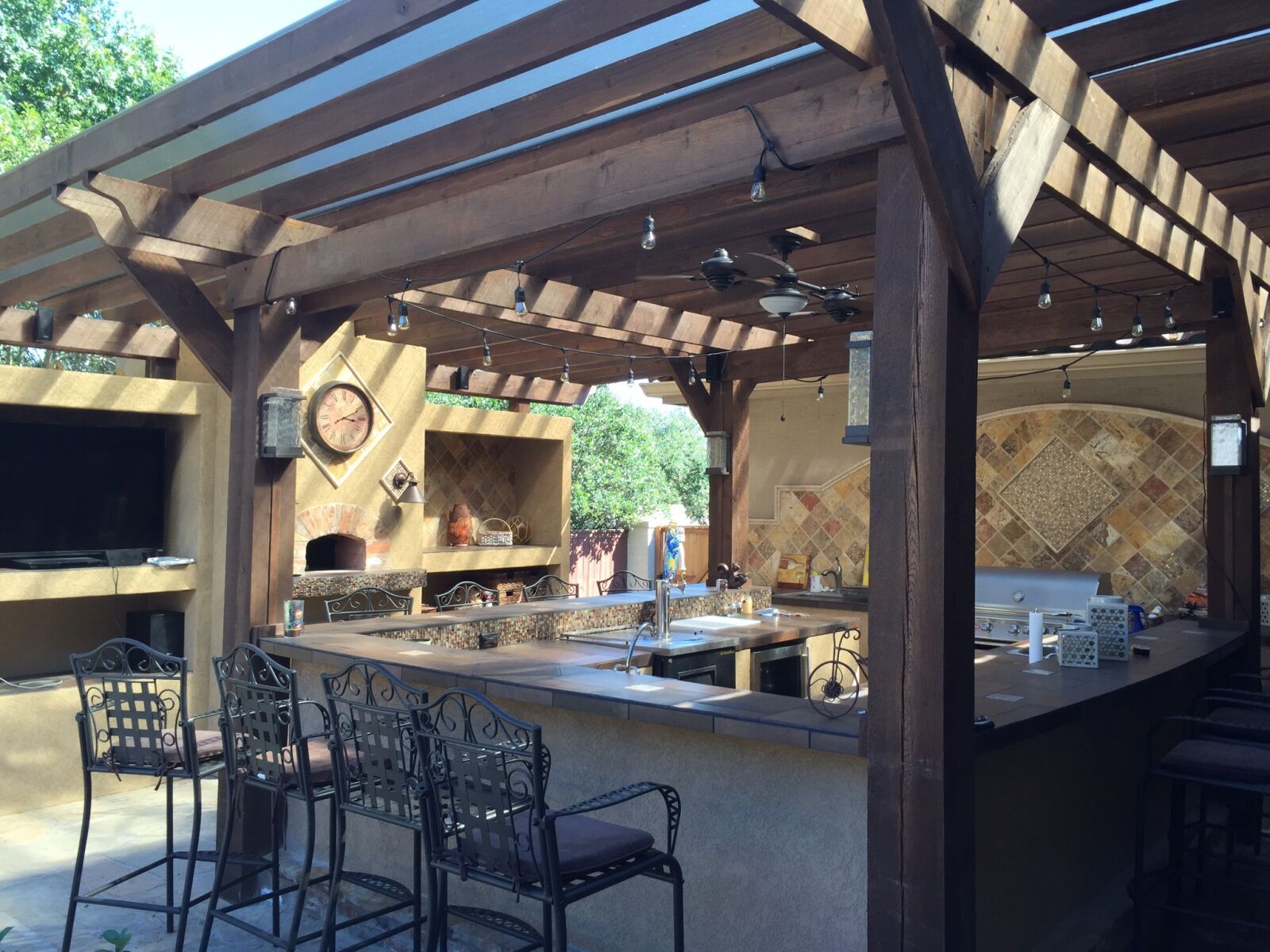 Apple iPhone 6 sample photo. Patio cover, outdoor kitchen photography
