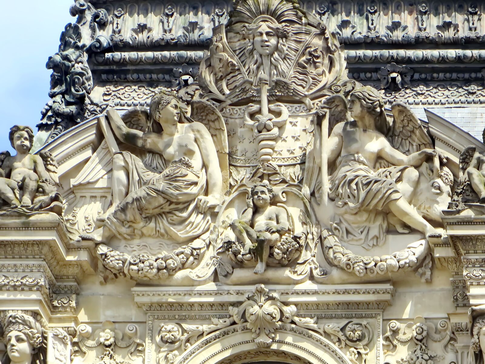 Canon PowerShot SX270 HS sample photo. Paris, the louvre, pediment photography