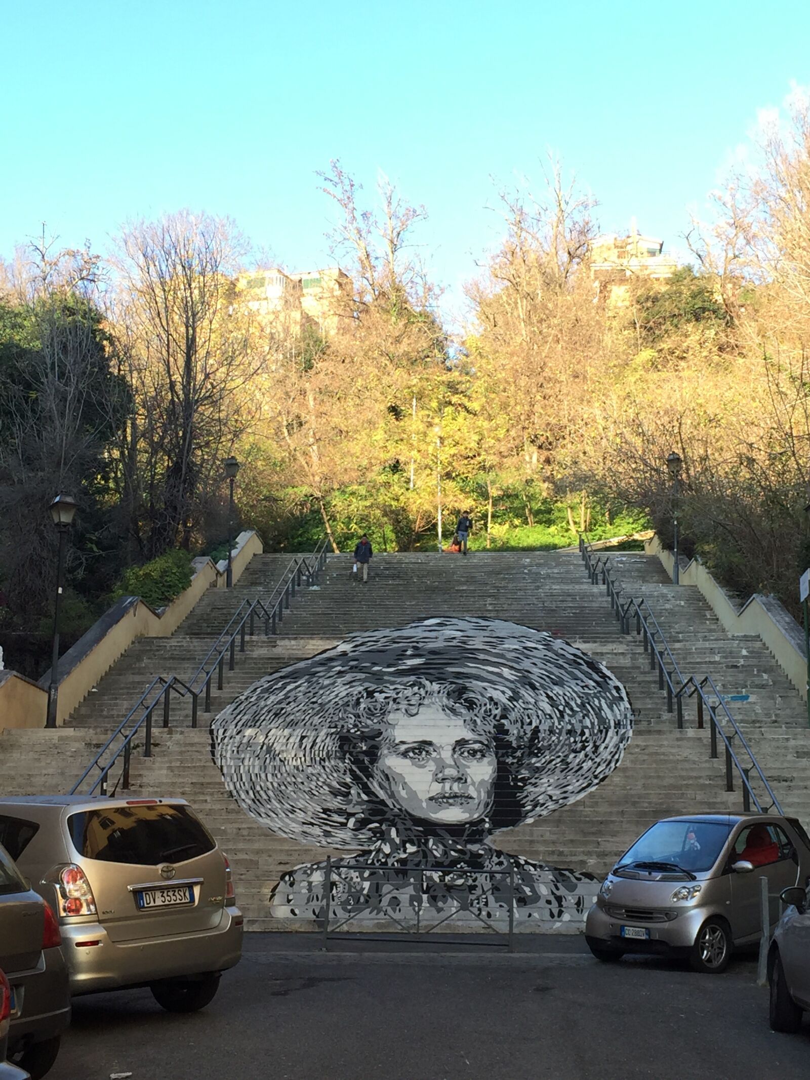 iPhone 6 back camera 4.15mm f/2.2 sample photo. Street art, rome, stairs photography