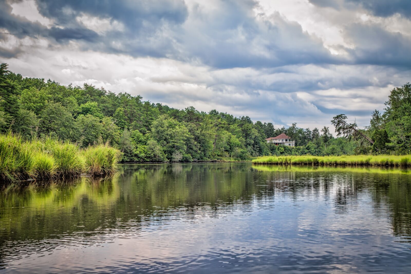 Canon EOS 7D sample photo. Water, clouds, marsh photography