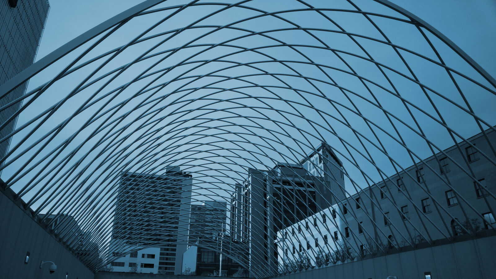 LG G4 sample photo. Blue, bridge, canopy, city photography