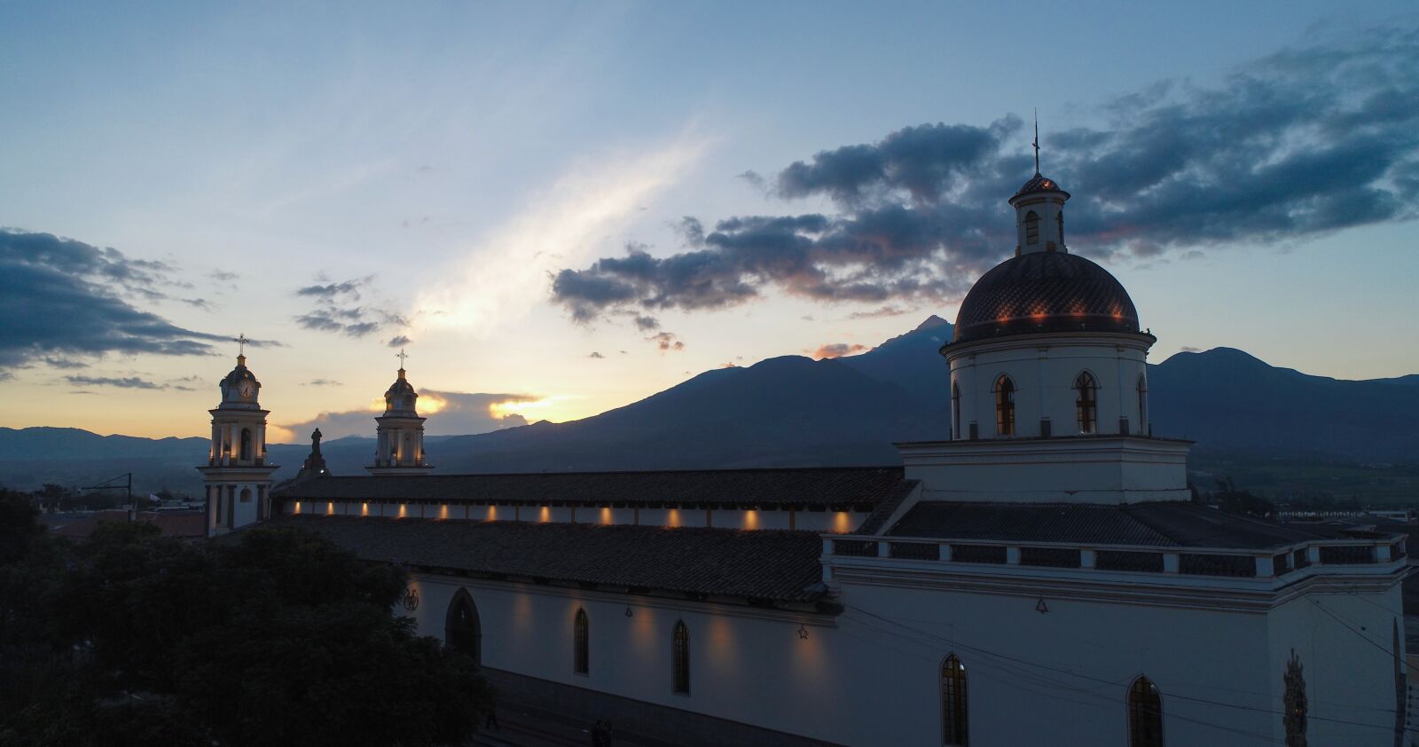 DJI FC6310 sample photo. Anthony, sunset, church photography