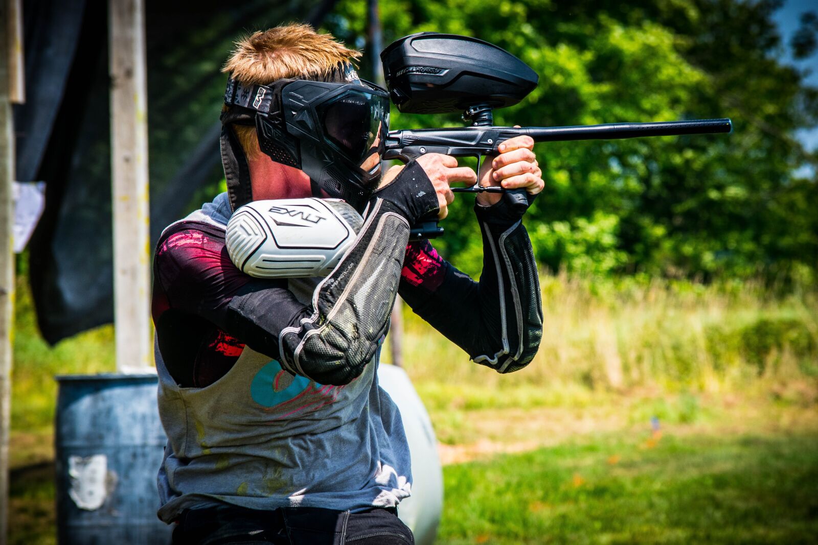 Nikon D3400 sample photo. Paintball, shooting, player photography
