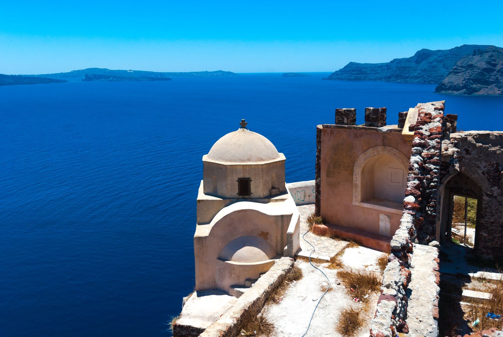 Nikon D80 sample photo. Greece, santorini, the sun photography