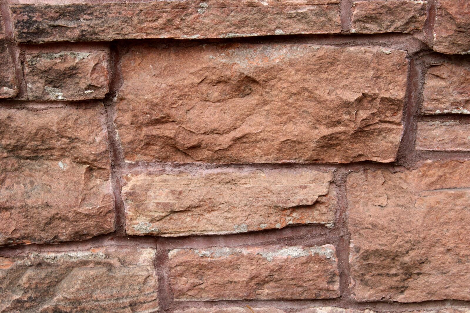f/3.5-5.6 IS sample photo. Reddish, sandstone, retaining wall photography