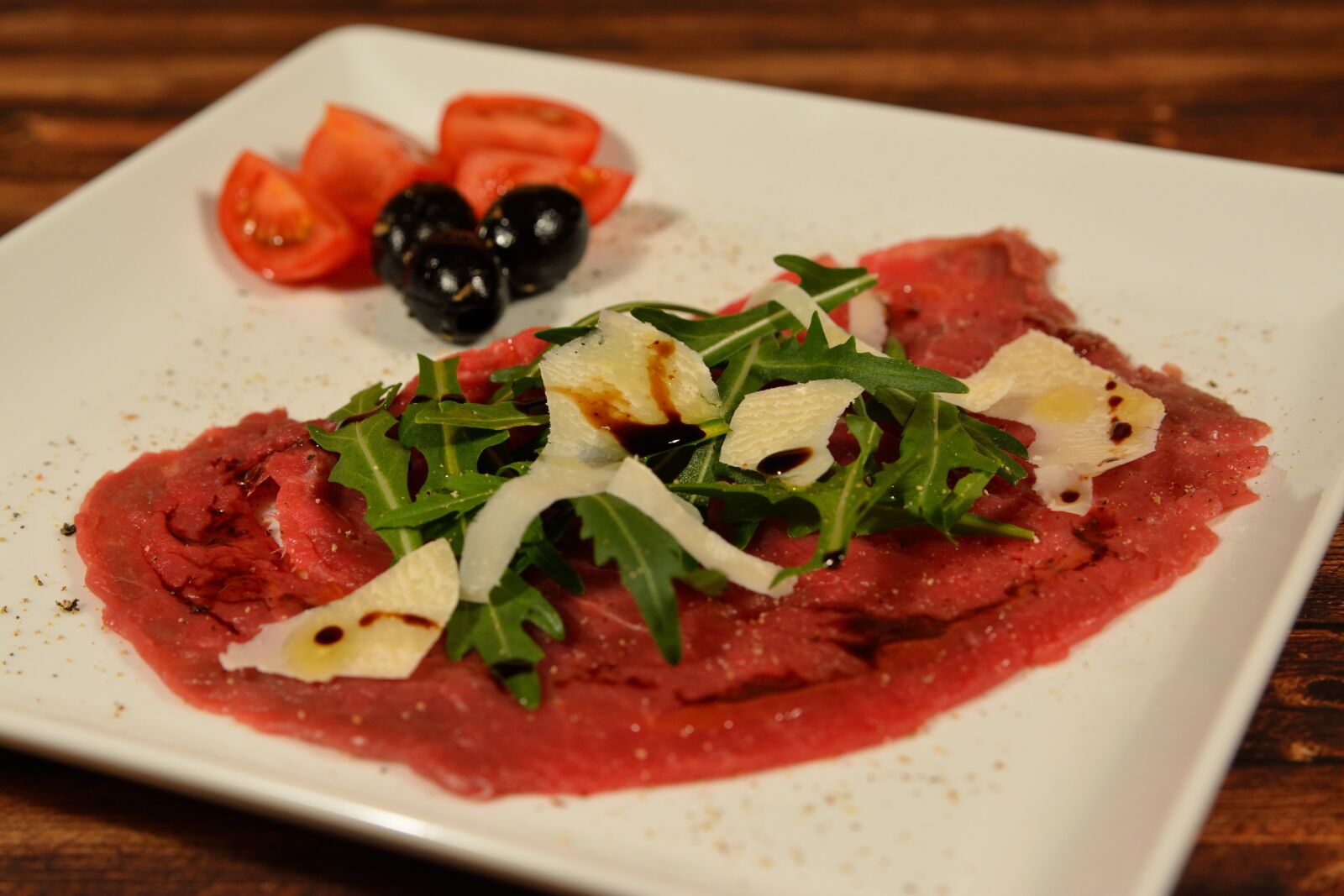 Nikon D7100 sample photo. Carpaccio, rustic carpaccio, beef photography
