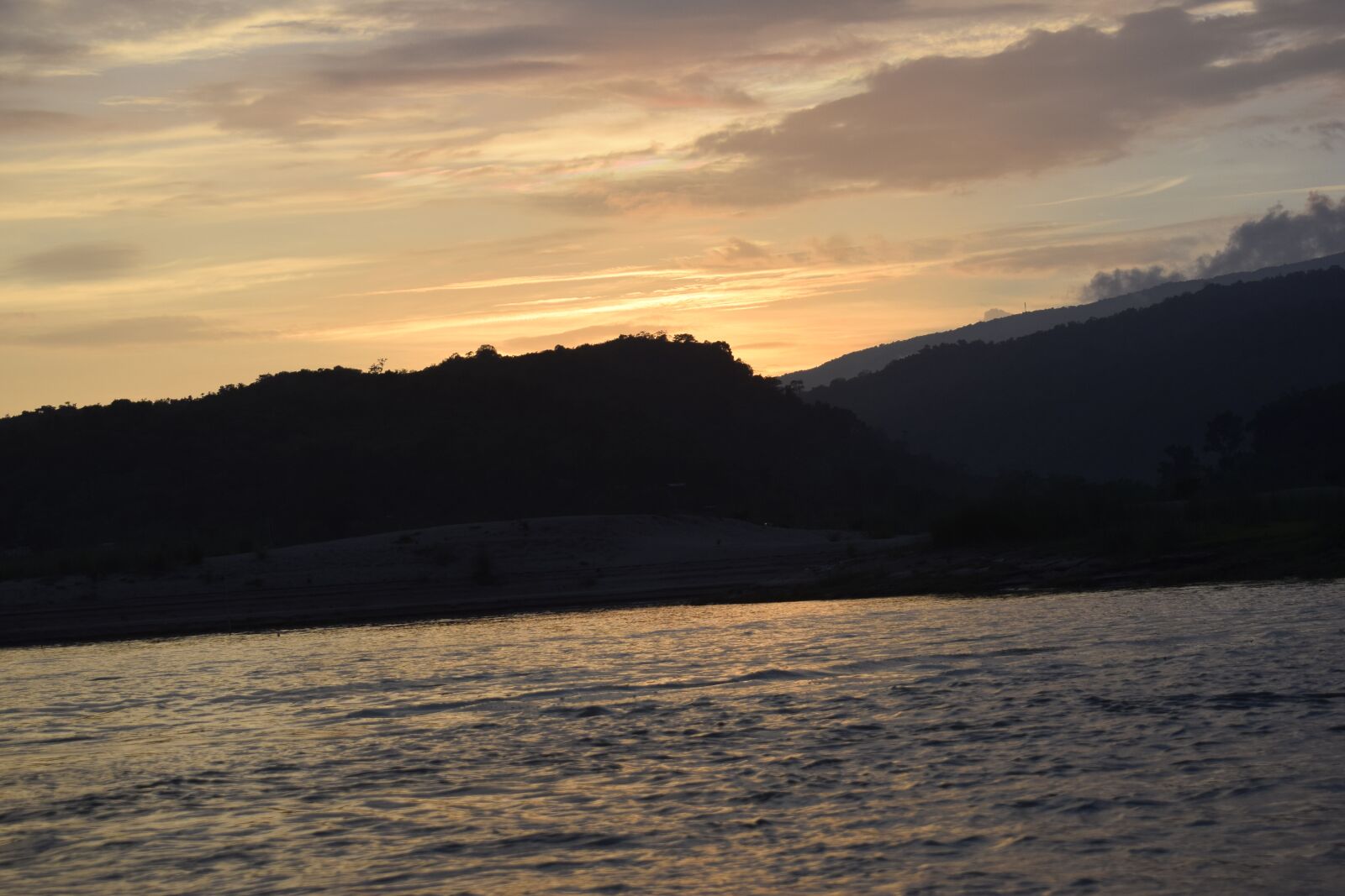 Nikon D5300 sample photo. Sunset, hill, river photography
