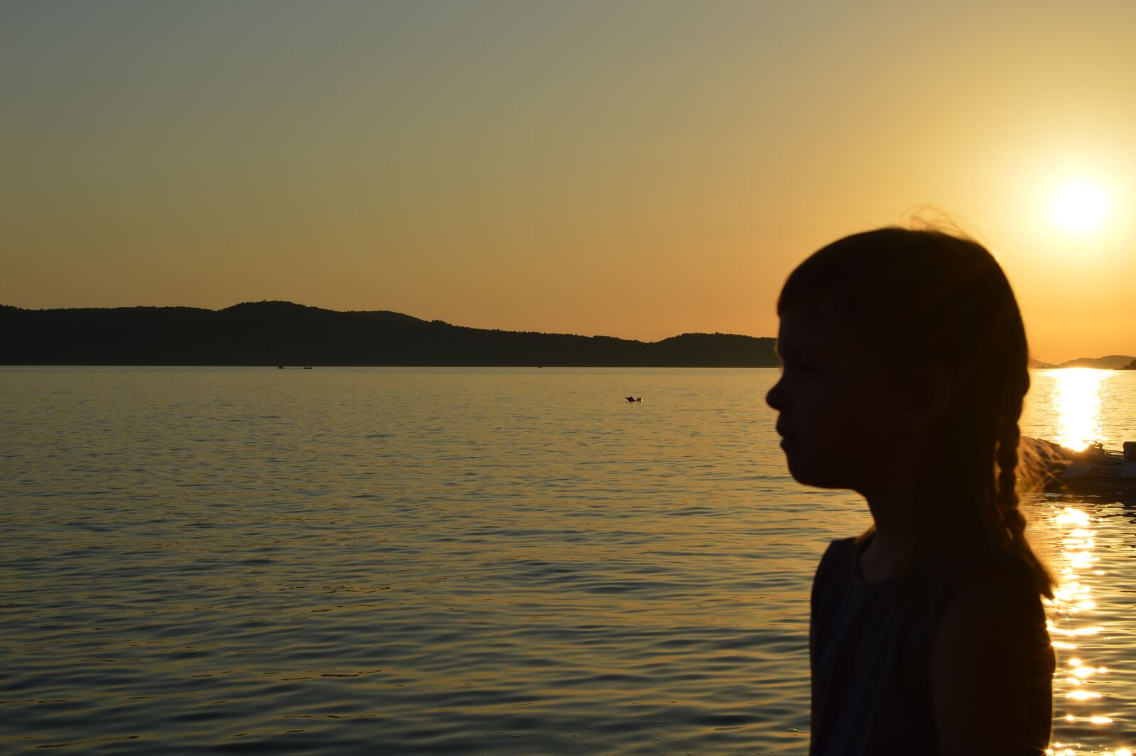 Nikon D3200 sample photo. Silhouette, girl, summer photography