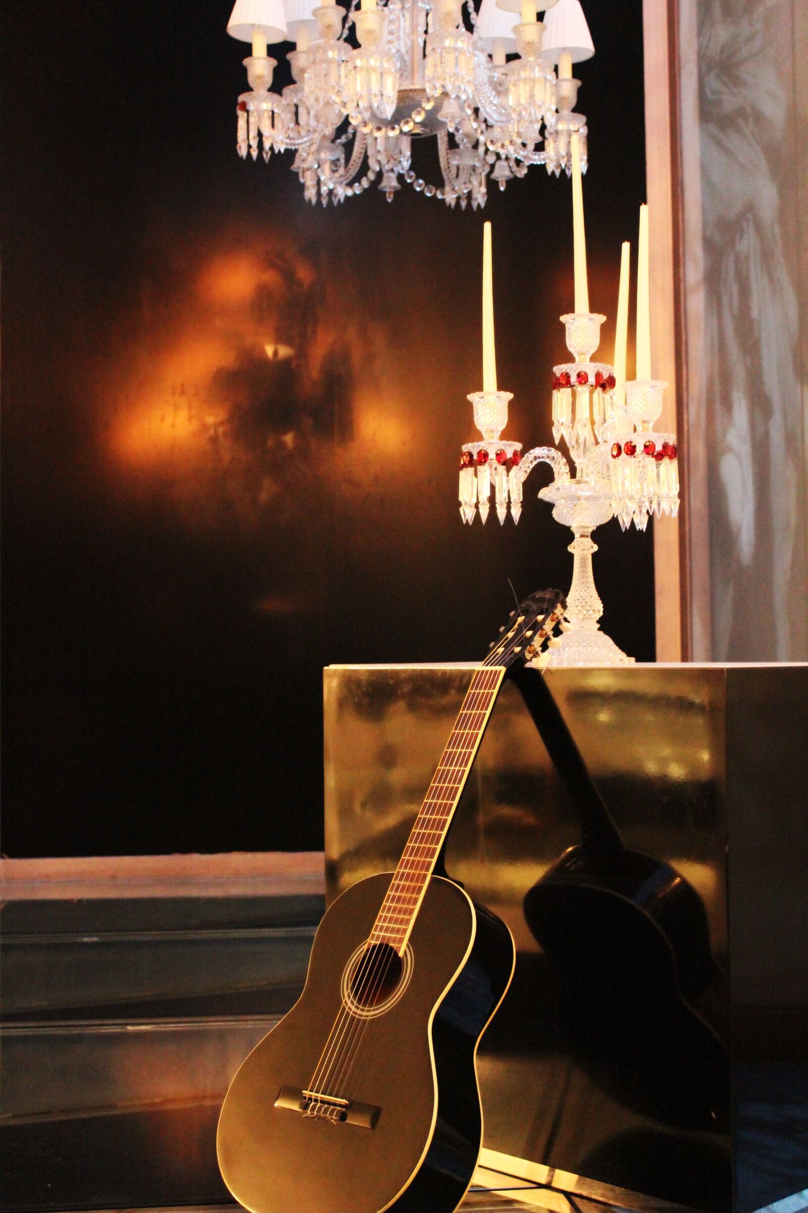Canon EOS 600D (Rebel EOS T3i / EOS Kiss X5) sample photo. Music, guitar, candle holder photography