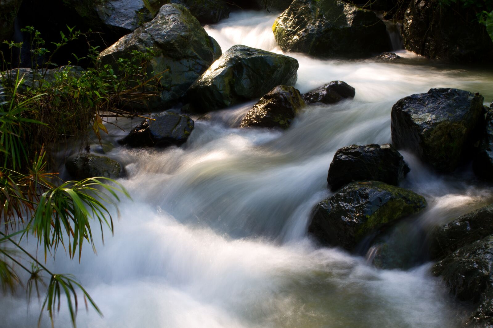 Canon EOS 7D + Canon EF 35mm F2 sample photo. Jarabacoa, river, silk effect photography
